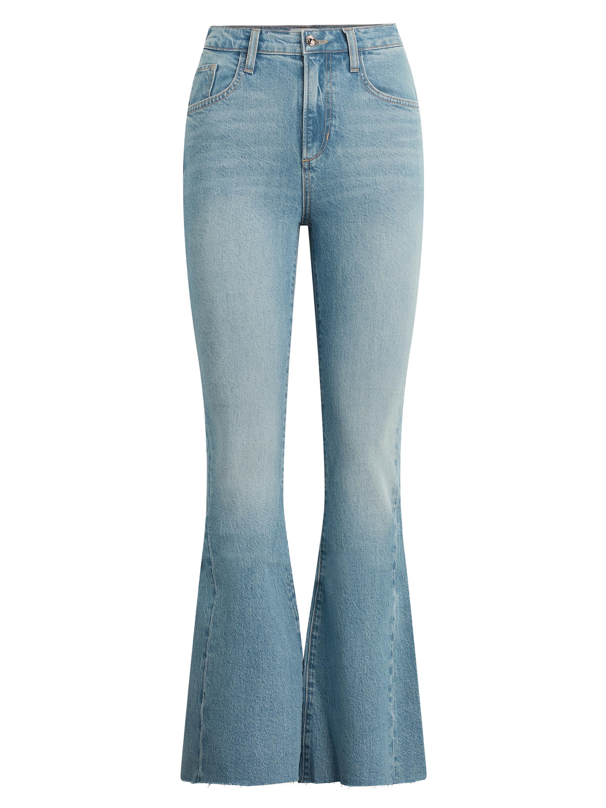 Favorite Daughter Women's The Valentina Stretch-Cotton Flared-Leg High-Rise Jeans - Tulum
