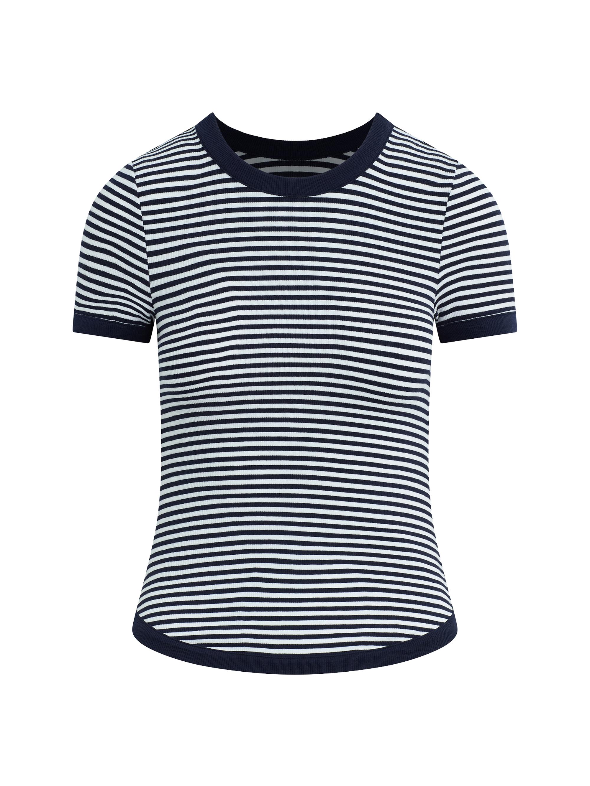 Favorite Daughter Women's The Foundation Striped T-Shirt - Navy White Stripe