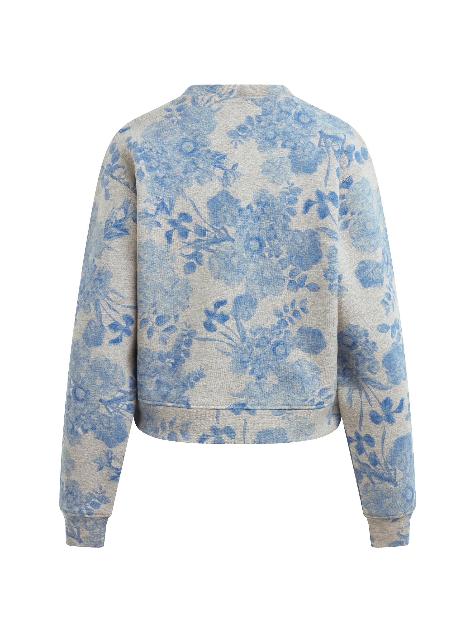 Favorite Daughter Women's The Collegiate Embossed-Logo Sweatshirt - Distress Floral Print | Thumbnail 3