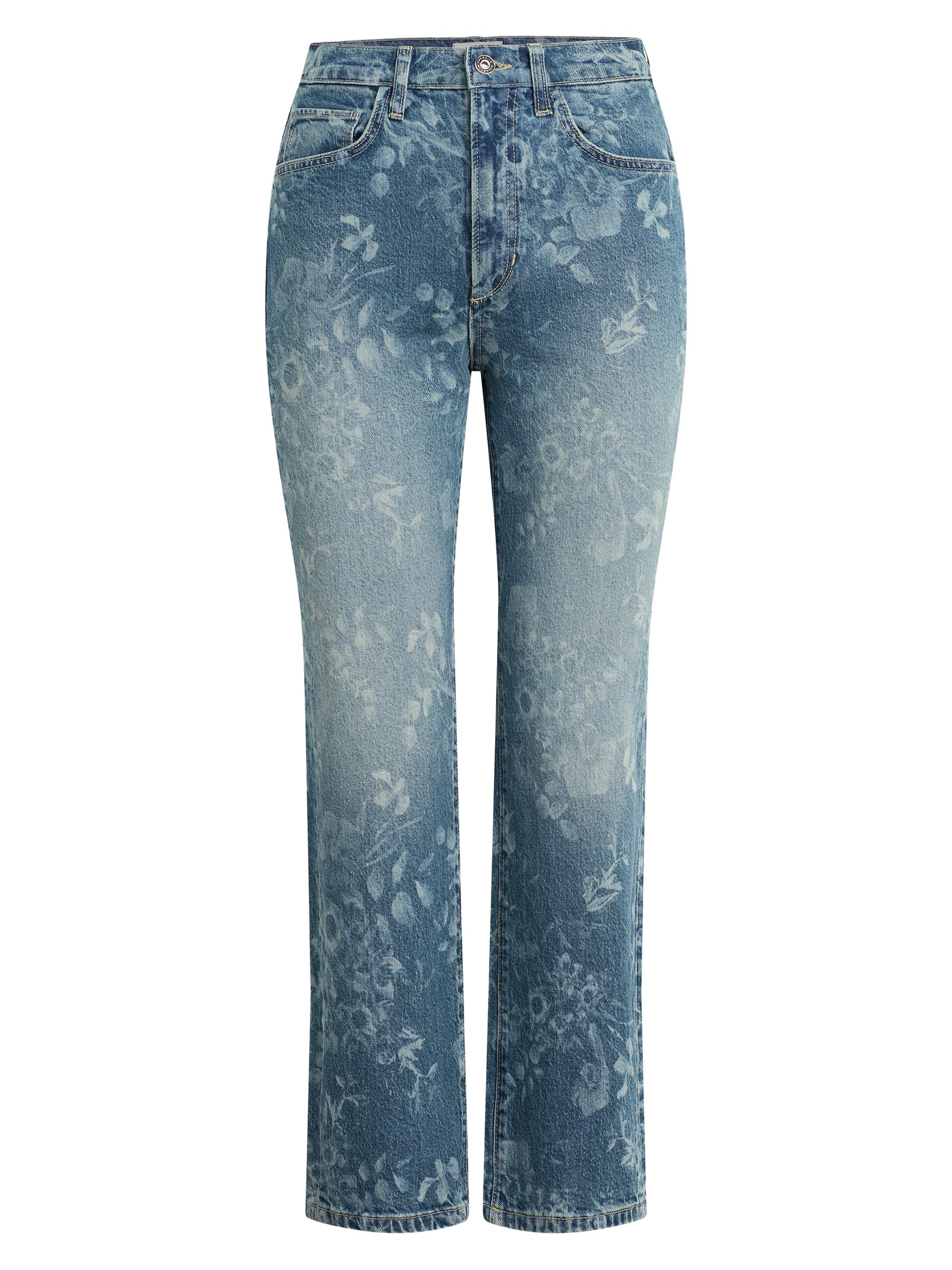 Favorite Daughter Women's The Valentina Floral High-Rise Straight-Leg Jeans - Hilo