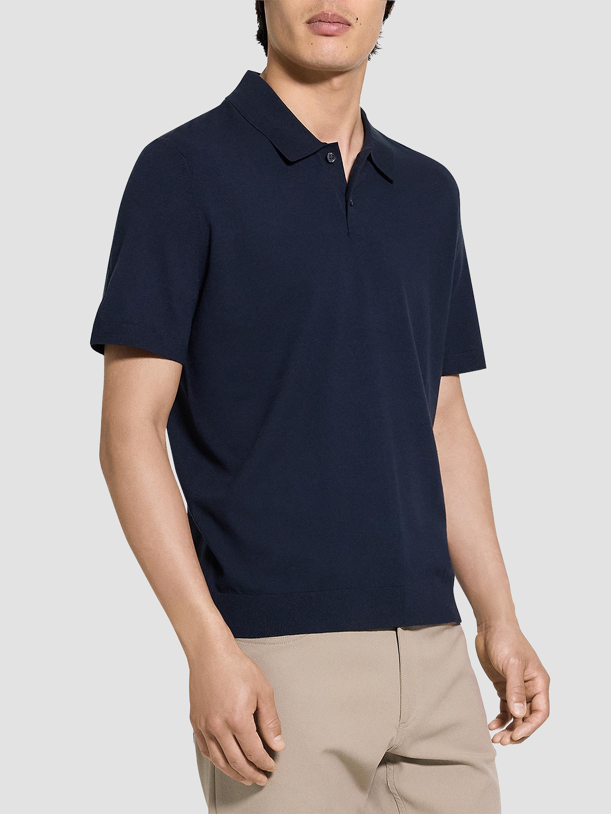 Theory Men's Soris Knit Polo Shirt - Dark Eclipse | Thumbnail 4