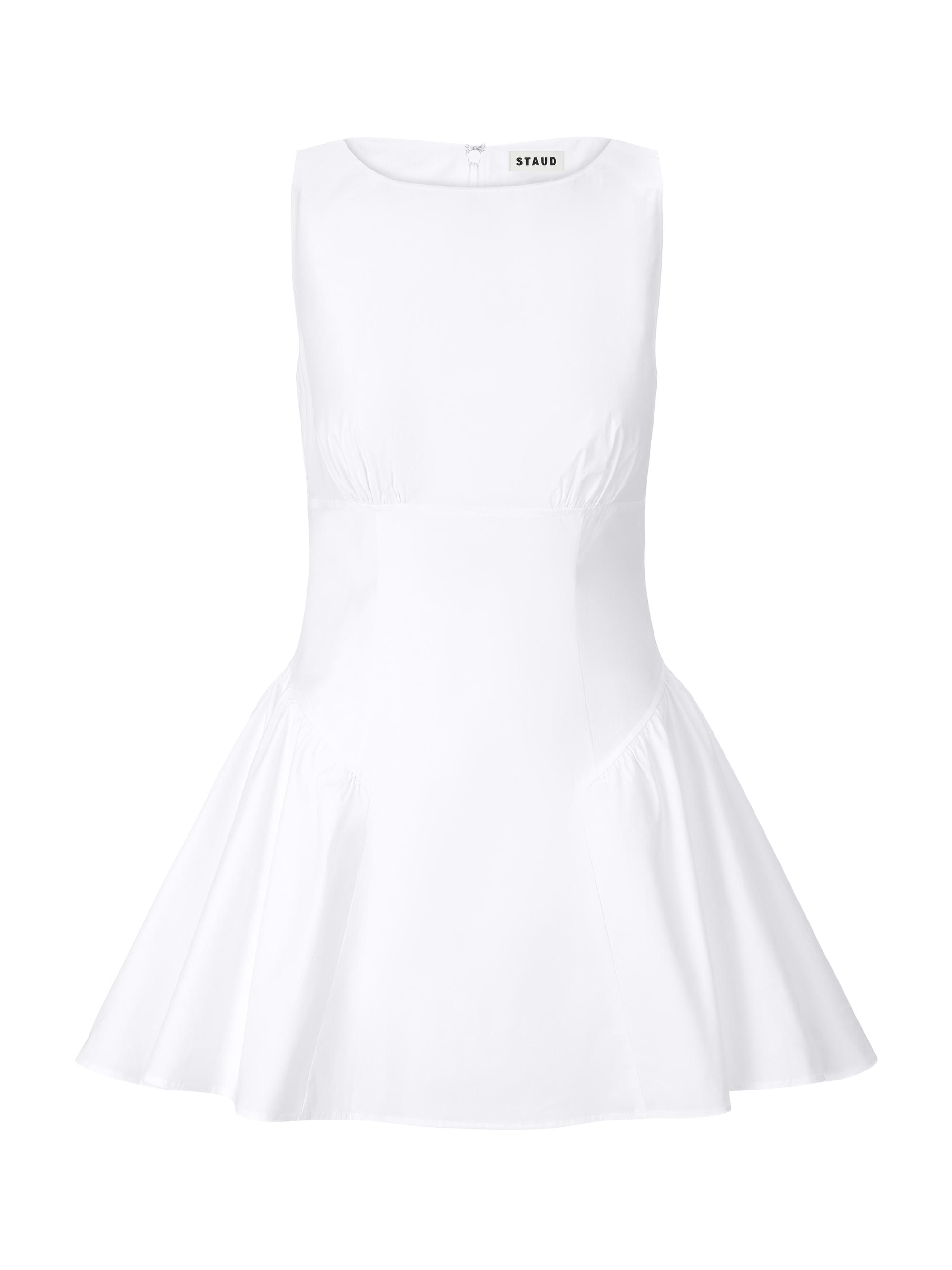 Staud Women's Gwen Cotton Poplin A-Line Minidress - White