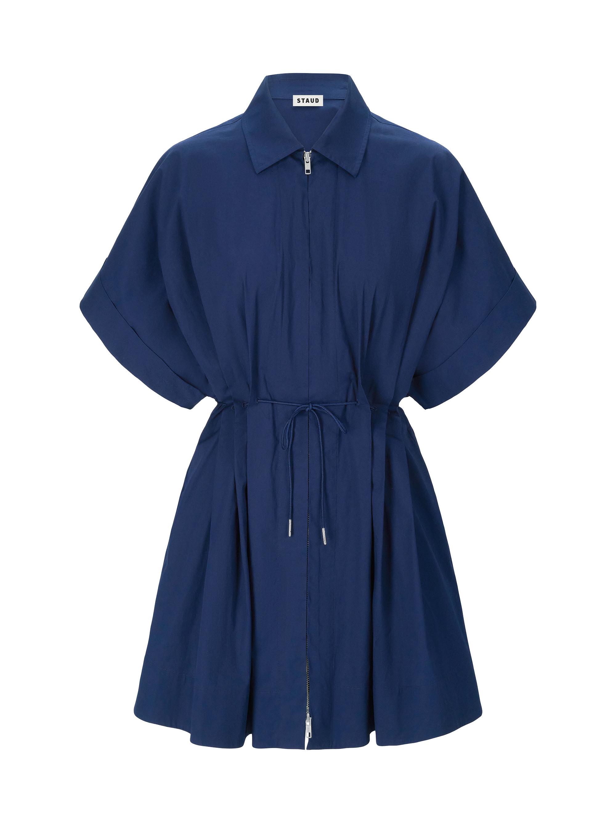 Staud Women's Cori Zip Mini-Shirtdress - Navy