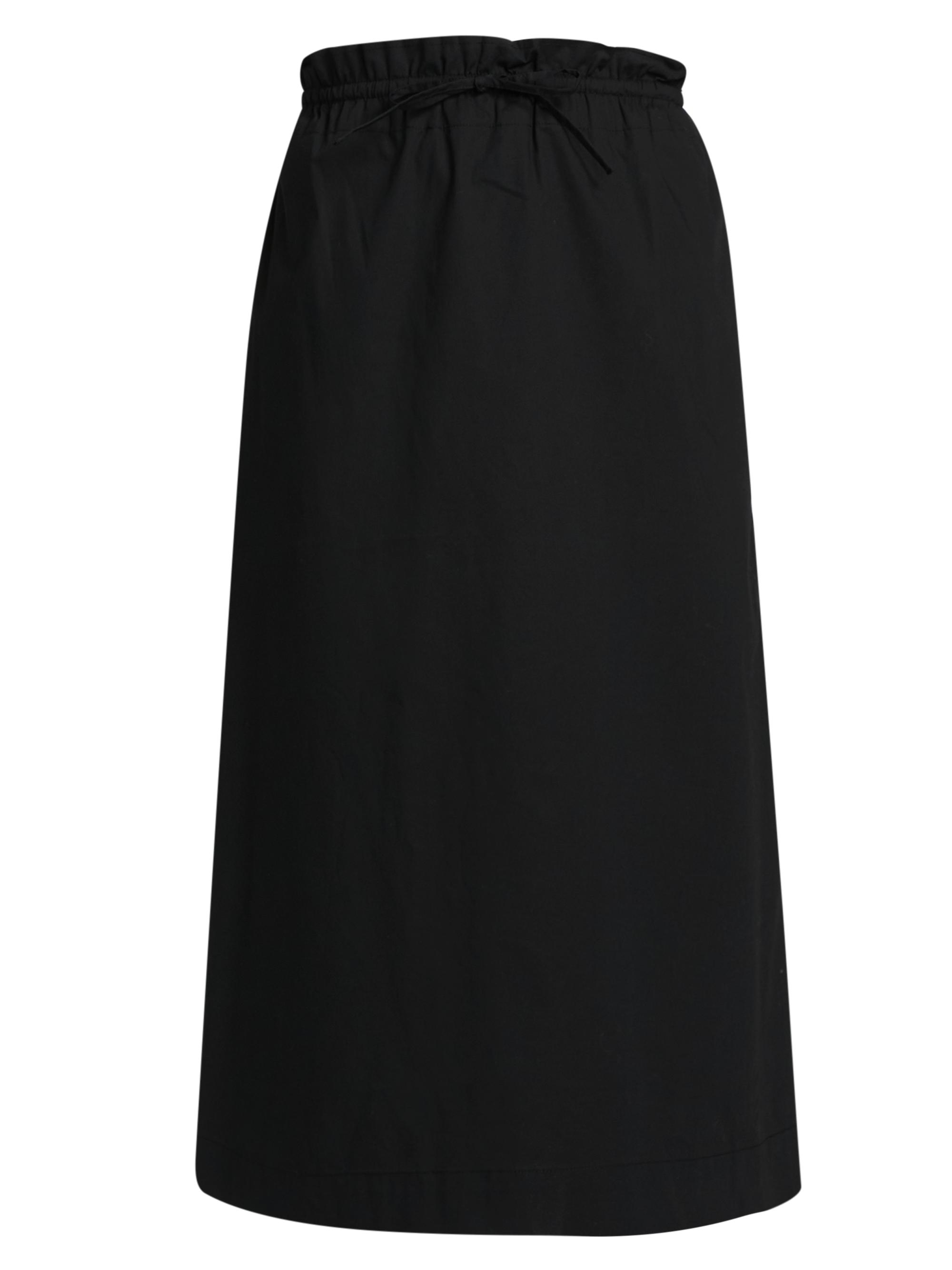 Staud Women's Shore Cotton Midi-Skirt - Black