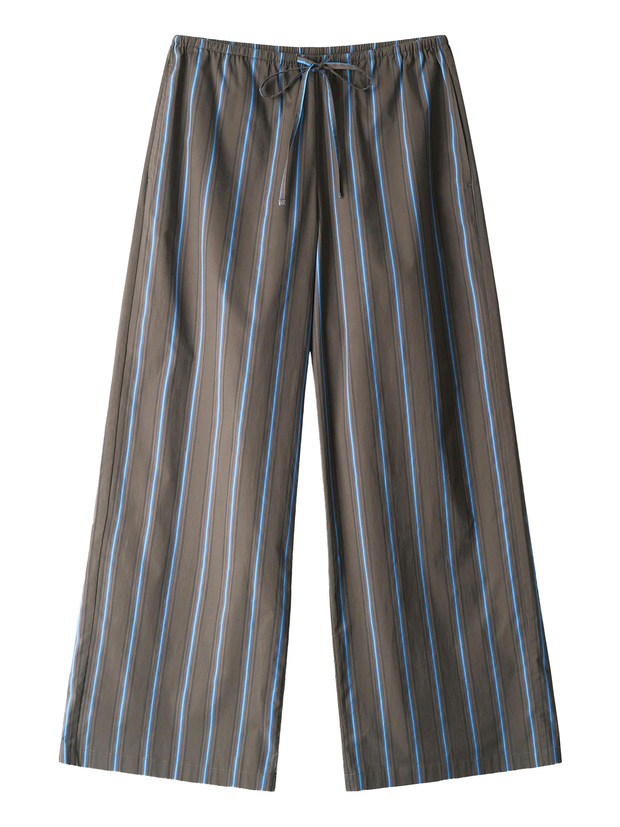 Staud Women's Mateo Striped Relaxed-Fit Drawstring Pants - Huntington Stripe