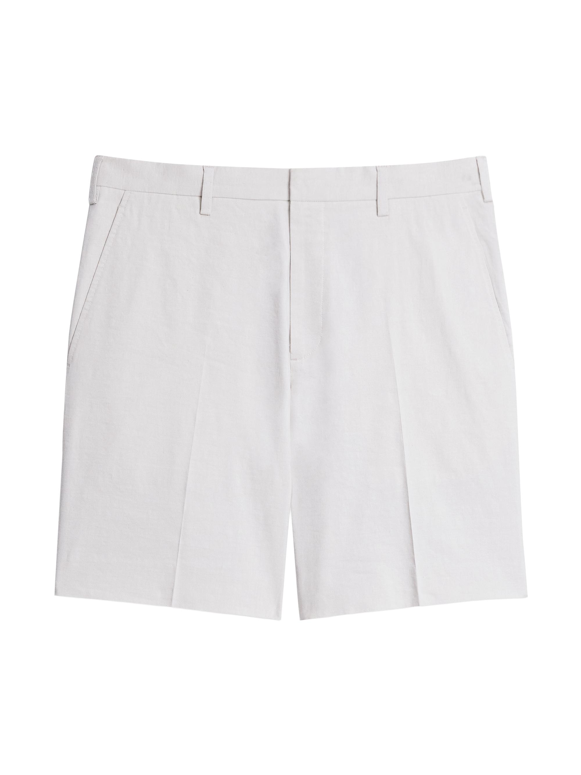 Theory Men's Solid Linen-Blend Shorts - Silver Cloud