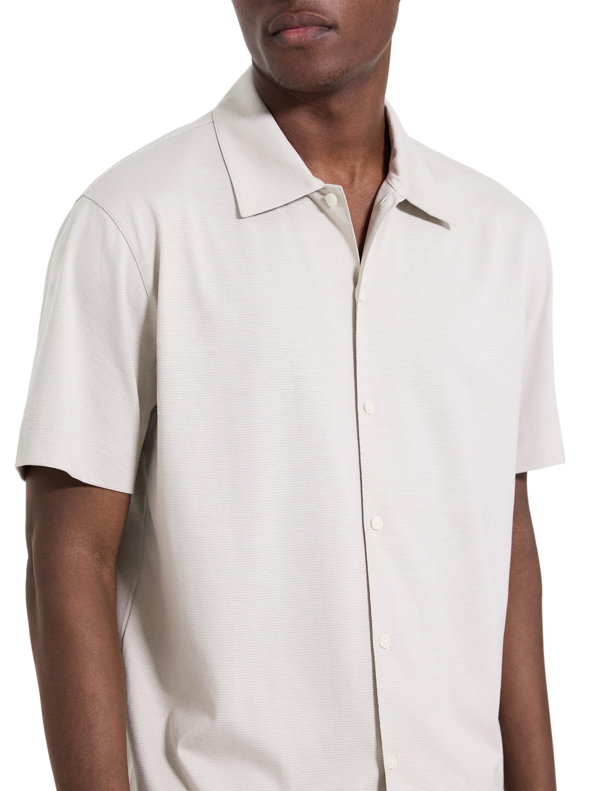 Theory Striped Cotton-Blend Relaxed Shirt | Saks Fifth Avenue