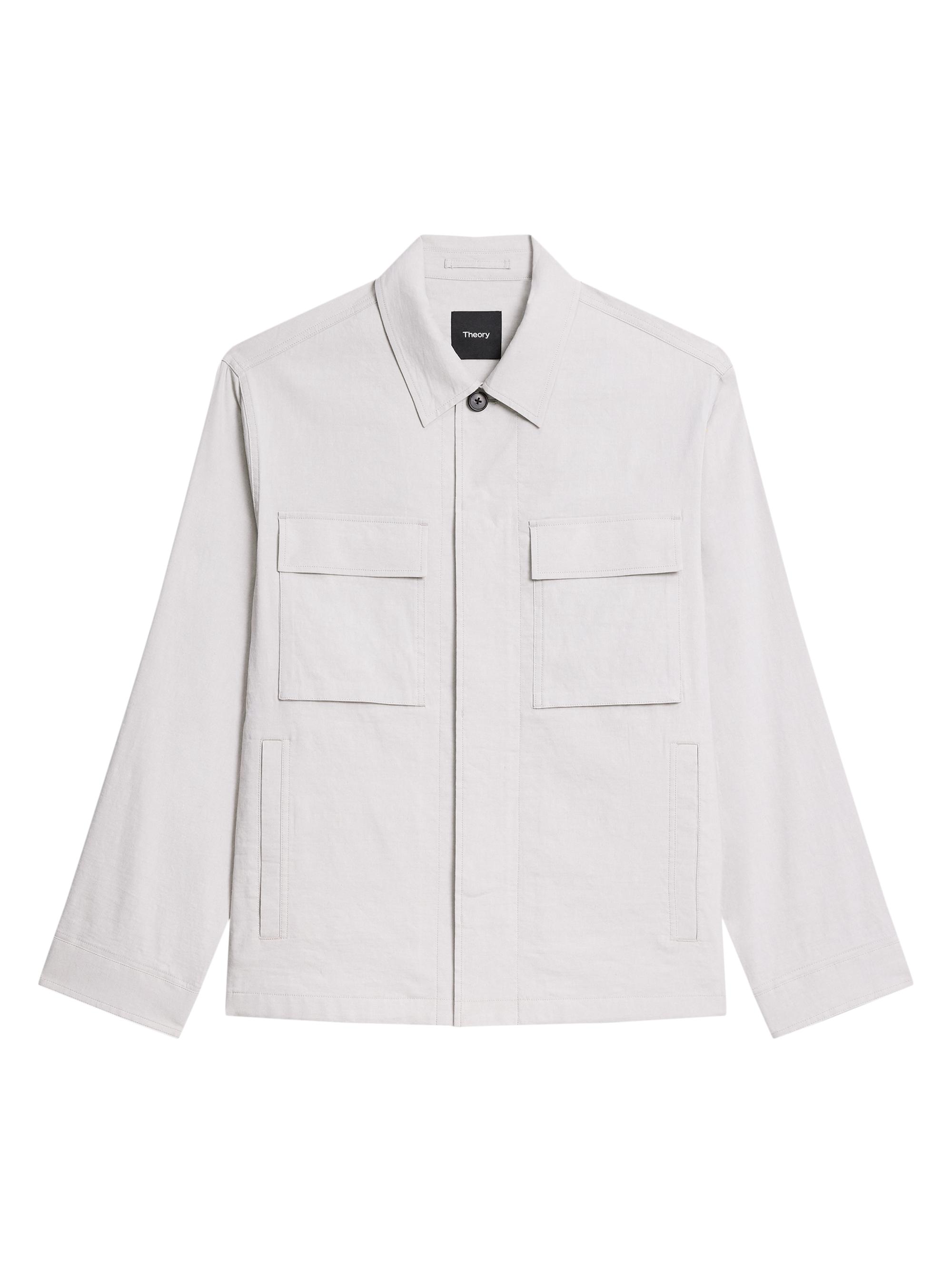 【Theory】シルクブルゾン Theory Mod Field Linen-Blend Jacket | Saks Fifth Avenue