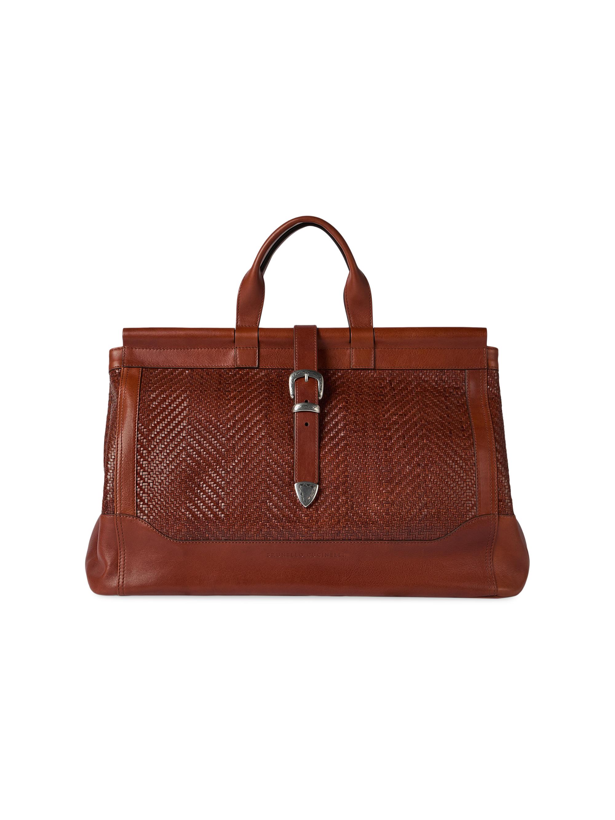 Brunello Cucinelli Textured Grain Calfskin Casual Briefcase | Saks