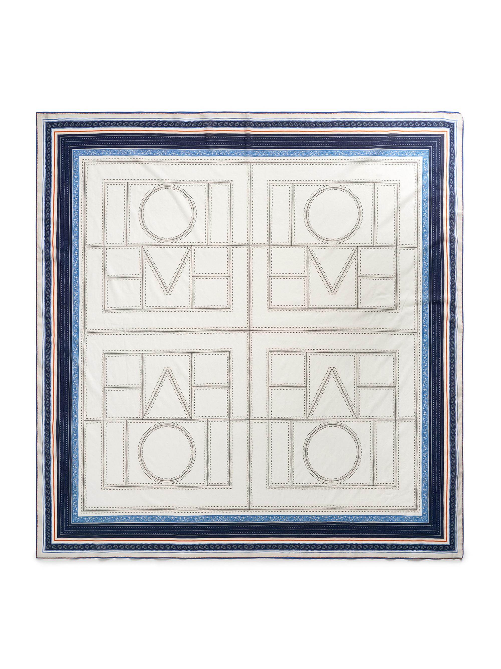 Toteme Women's Collector Monogram Voile Sarong - Ecru Navy - Women's Clothing