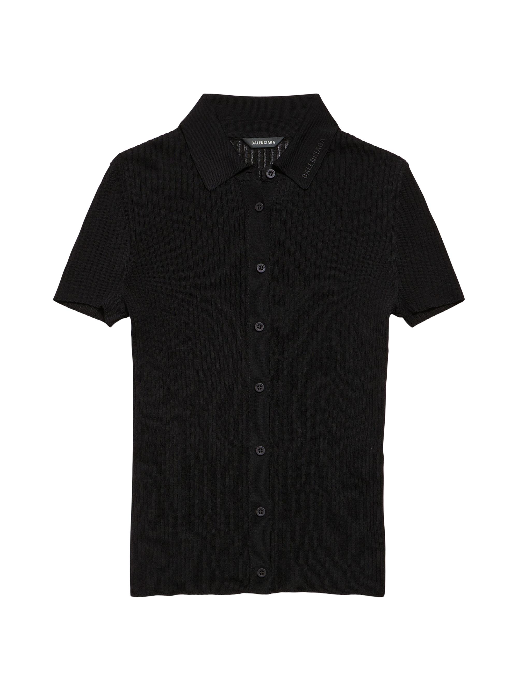 Balenciaga Women's Short Sleeve Shirt - Black