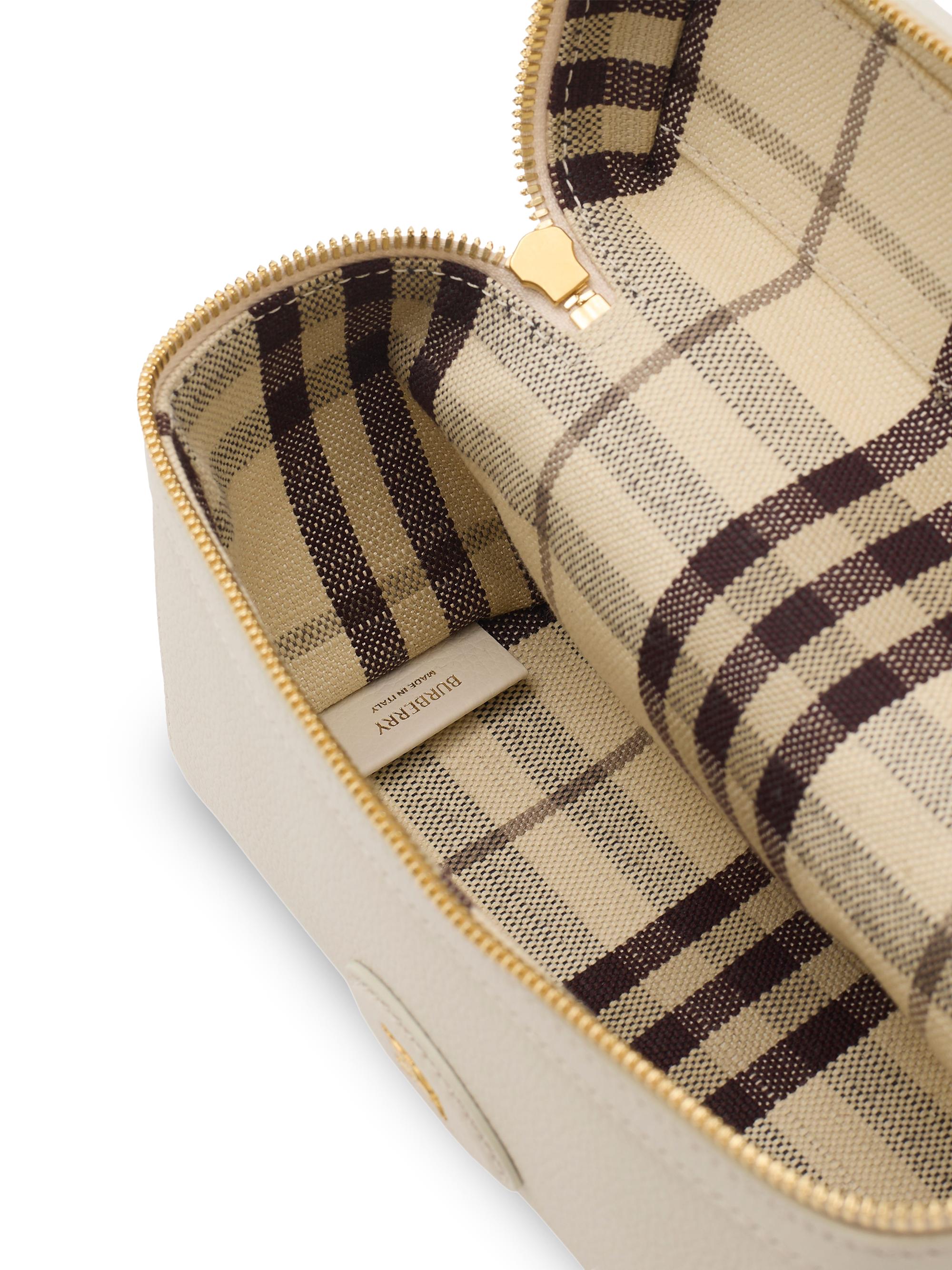 Burberry Bloomsbury Check-Lined Leather Vanity Case | Saks Fifth