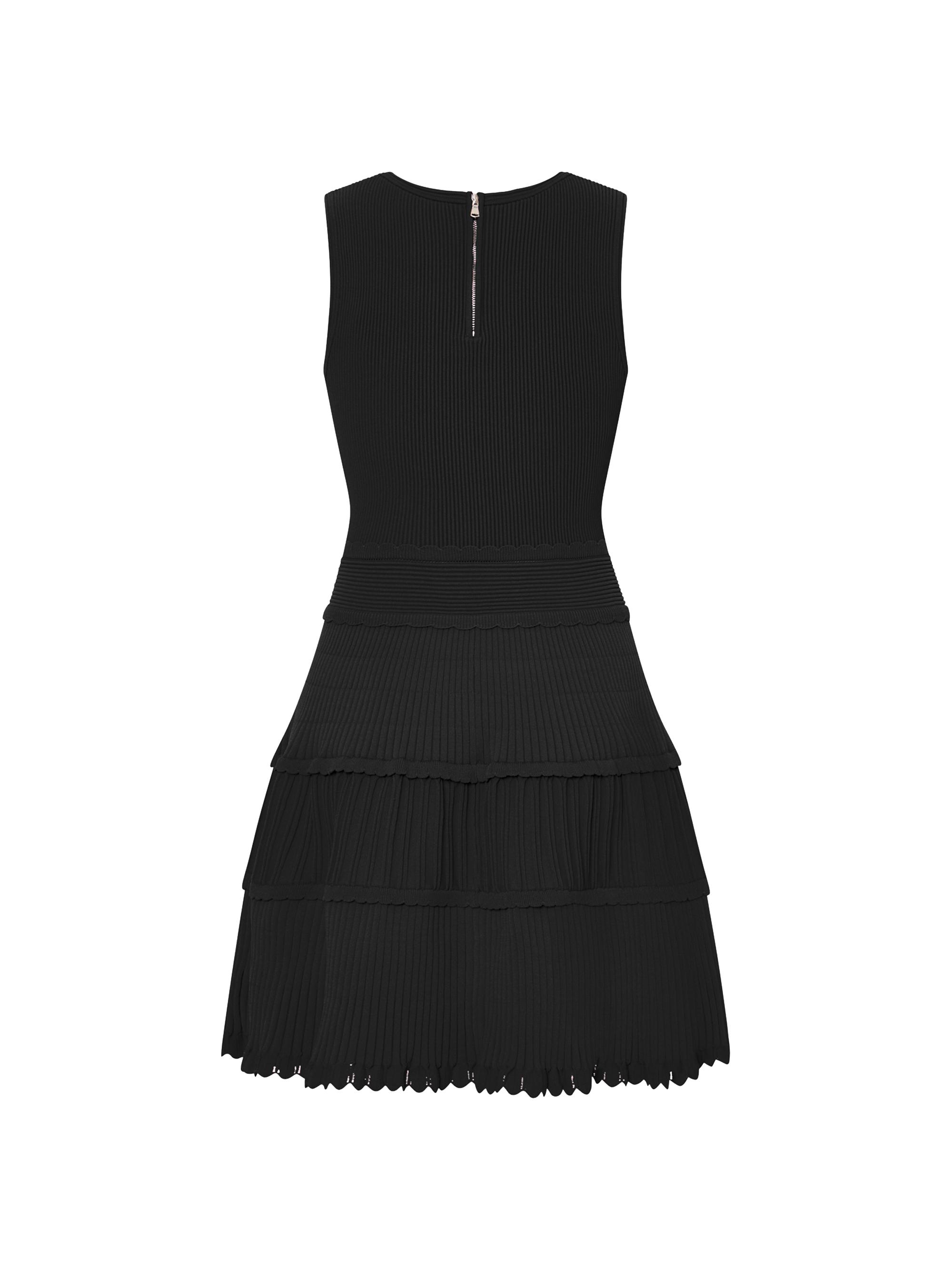 milly fit and flare rib dress Milly Sheer-Knit Sleeveless Flare Minidress