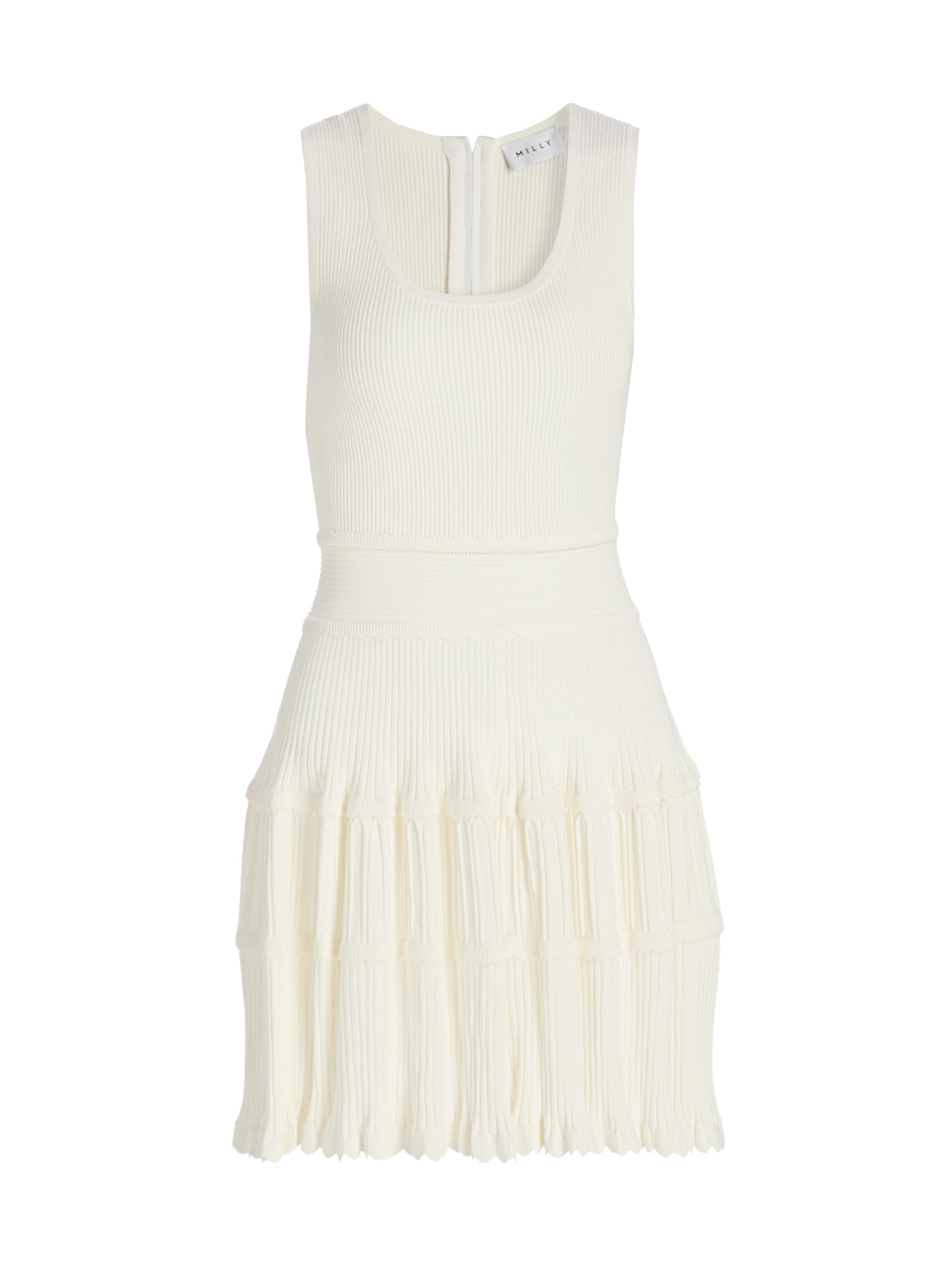 open lace back dress Janelle Party Mini Dress In White main image 0
