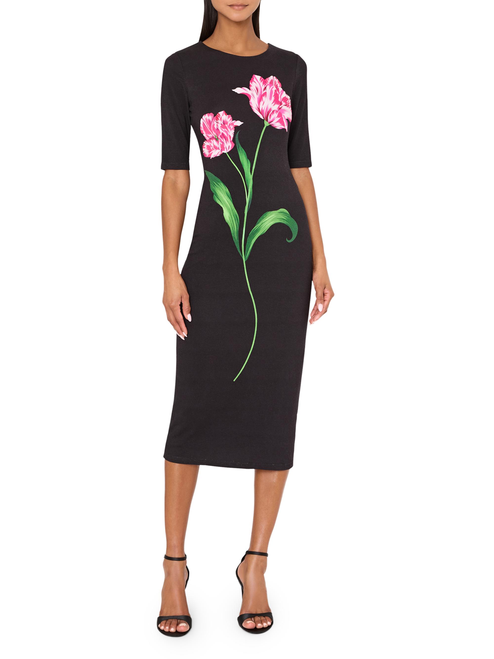 bodycon black midi dress Curve-enhancing bodycon dress by MAGIC Bodyfashion