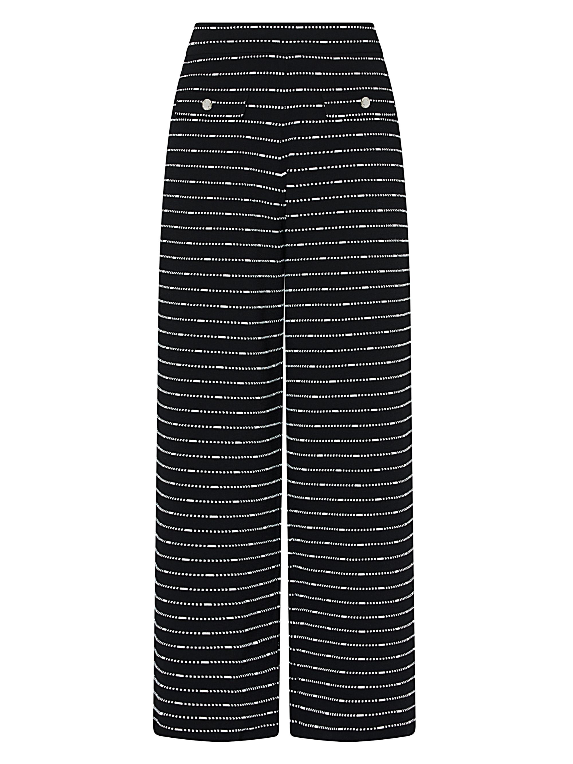 Milly Women's Lettie Striped Knit Pants - Black White