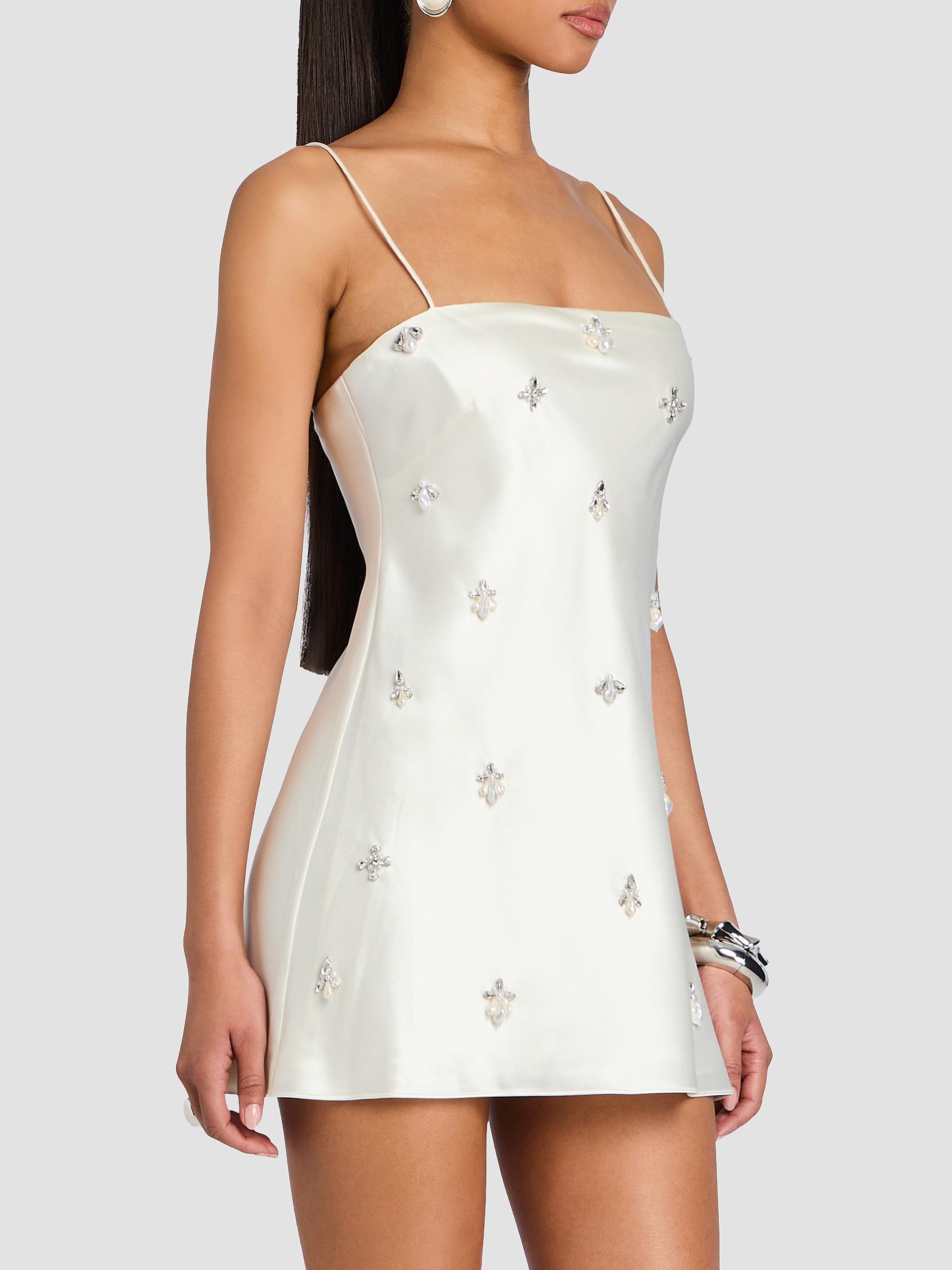 moonstruck satin embellished mini dress Oh Polly Moonstruck Satin Embellished Mini Dress