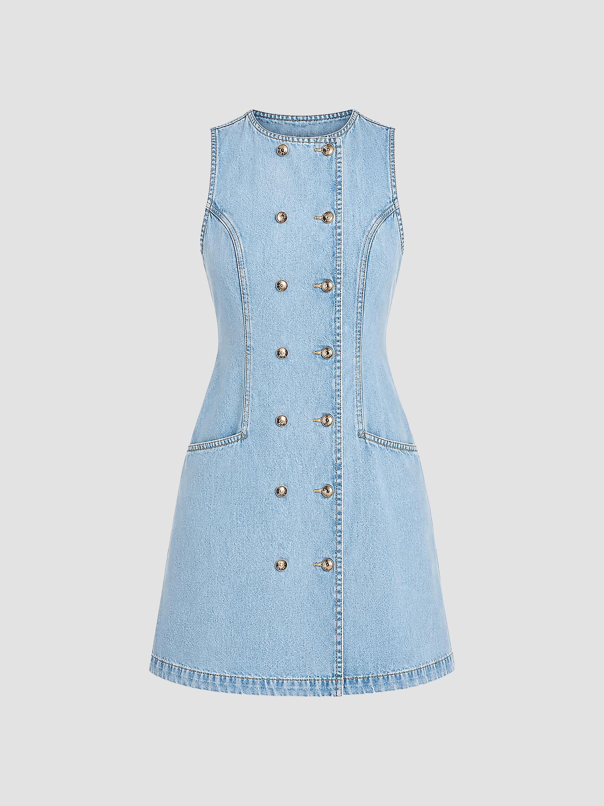 pierre balmain denim dress PIERRE BALMAIN DENIM DISTRESSED SEXY DRESS FR 36