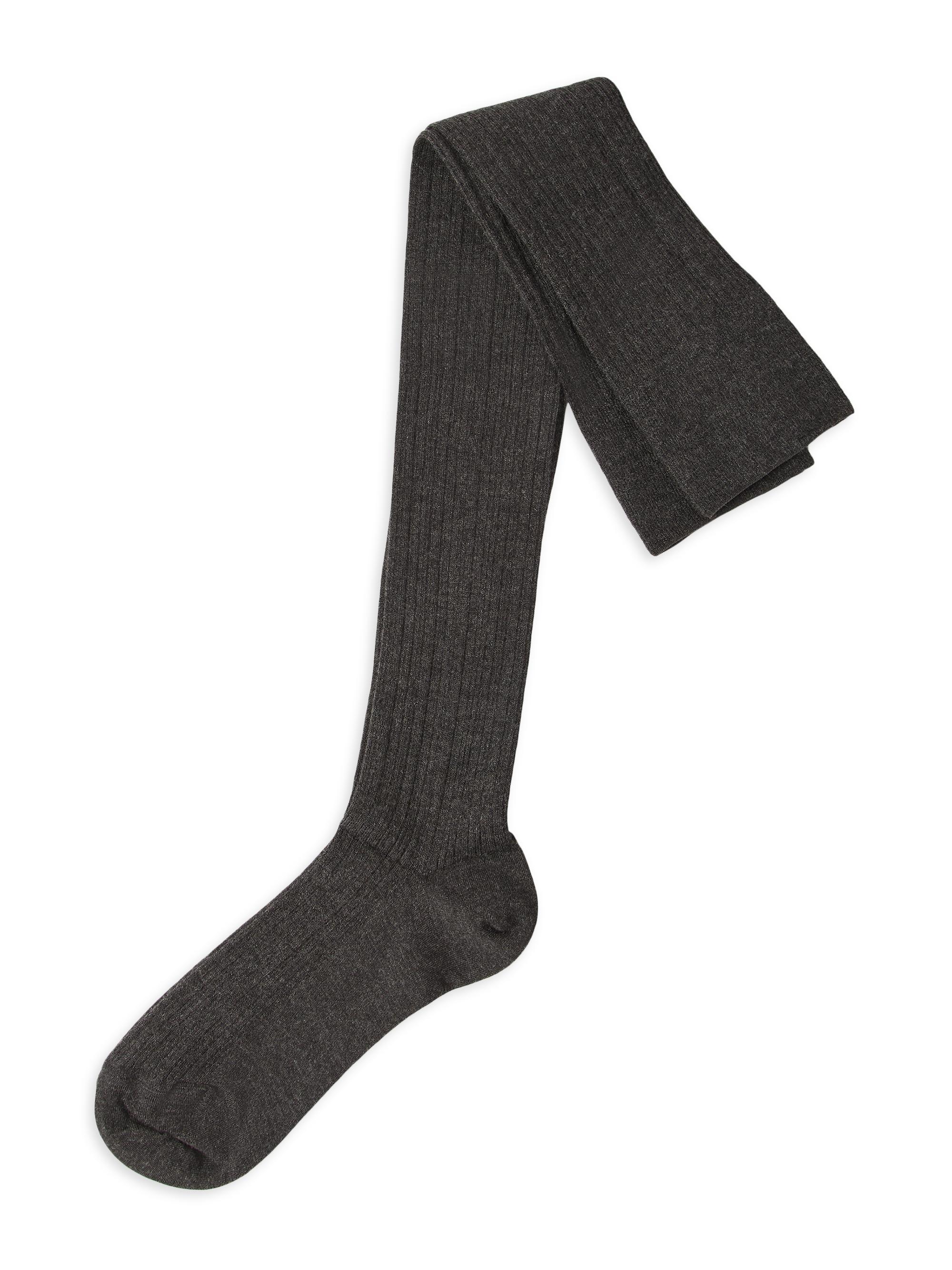 Brunello Cucinelli Women's Stretch Cashmere Rib Knit Socks - Anthracite