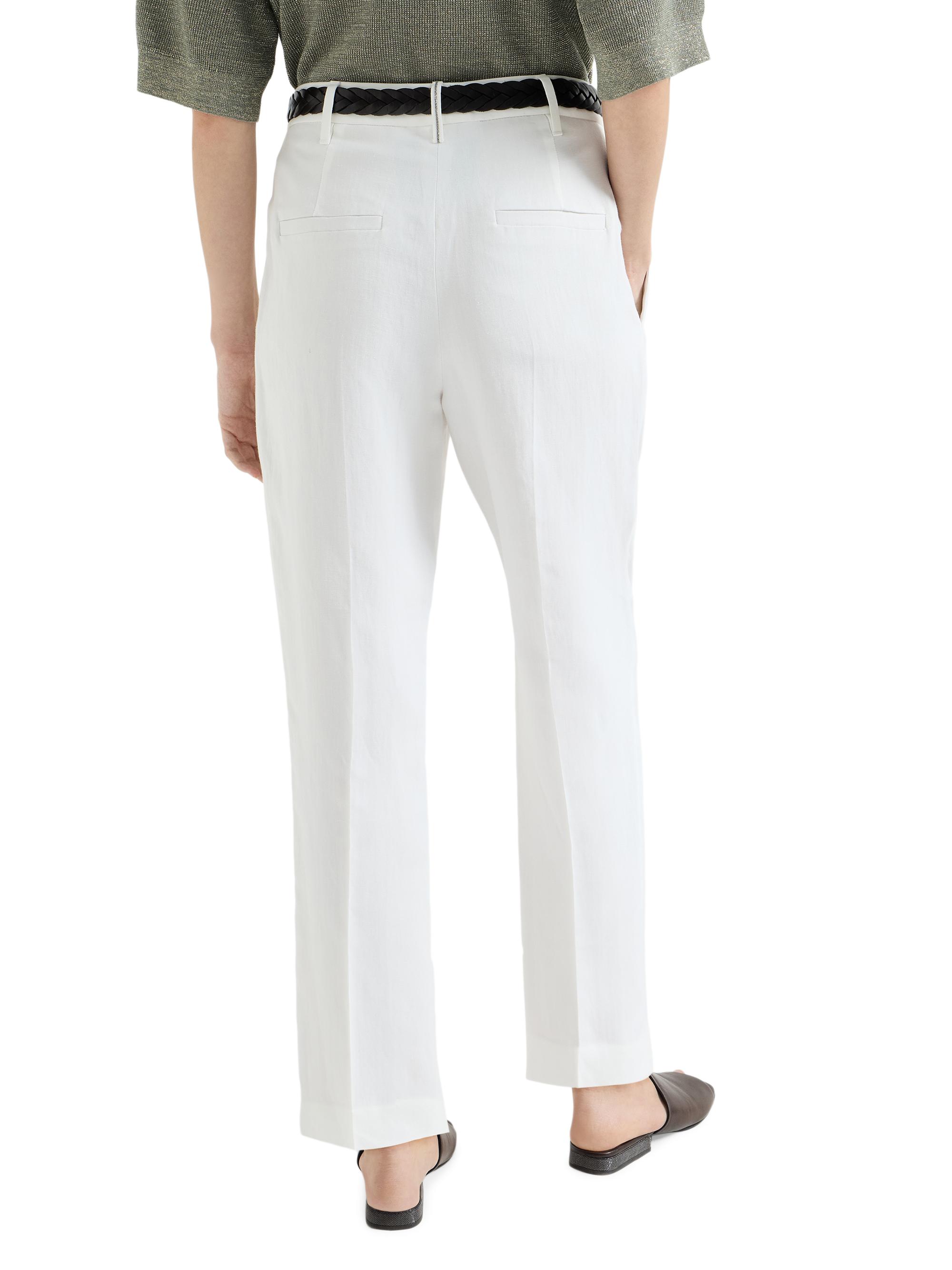 Viscose and Linen Fluid Twill Slouchy Trousers