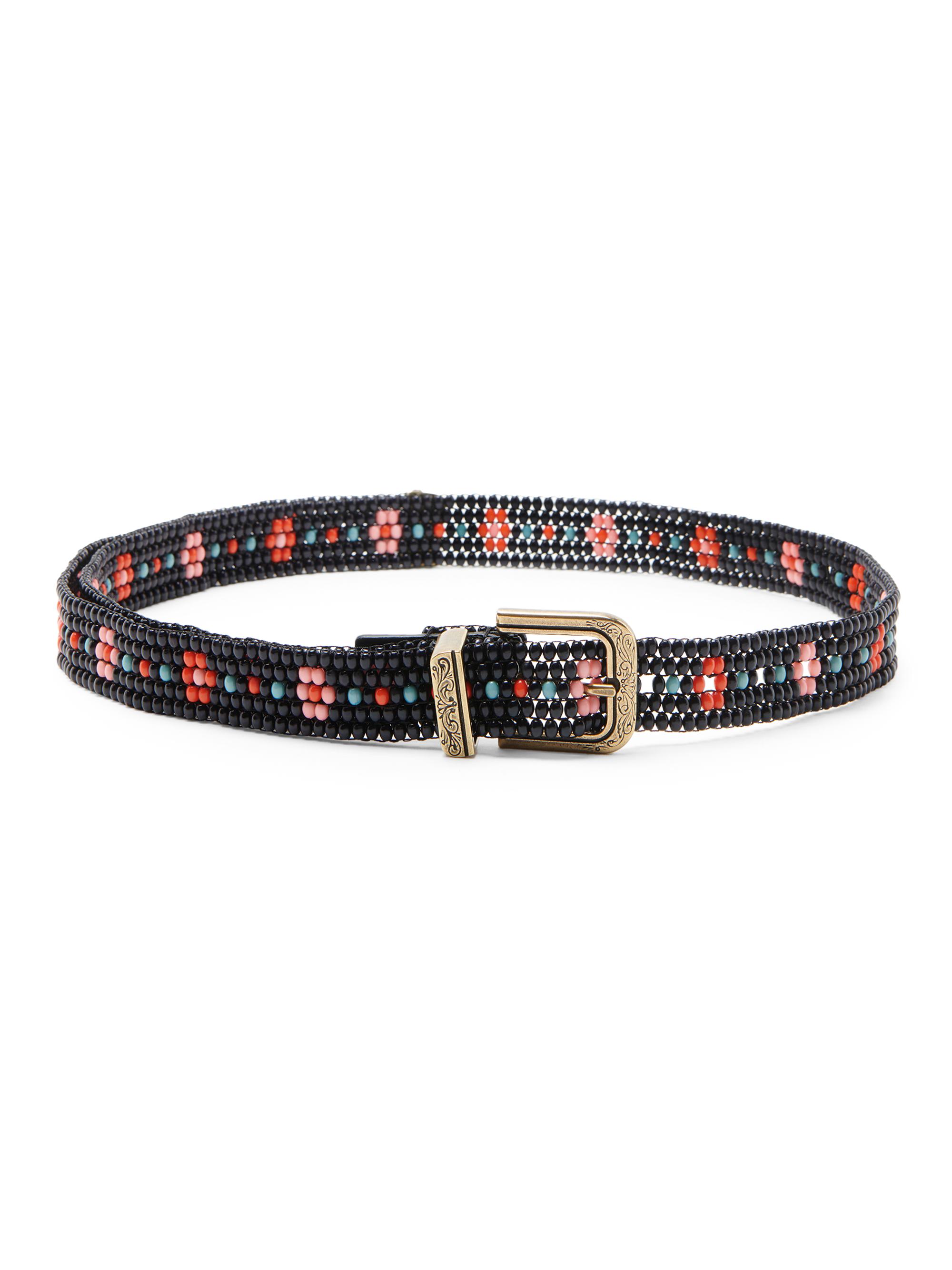 Etro Women's Floral Beaded Embroidered Belt - Multicolor Blue Base