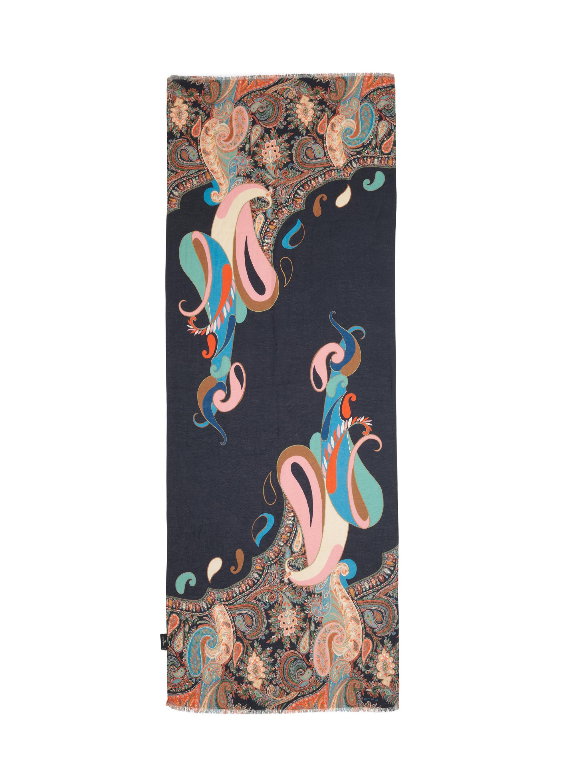 Etro Women's Boheme Paisley Printed Scarf - Printed Black Base