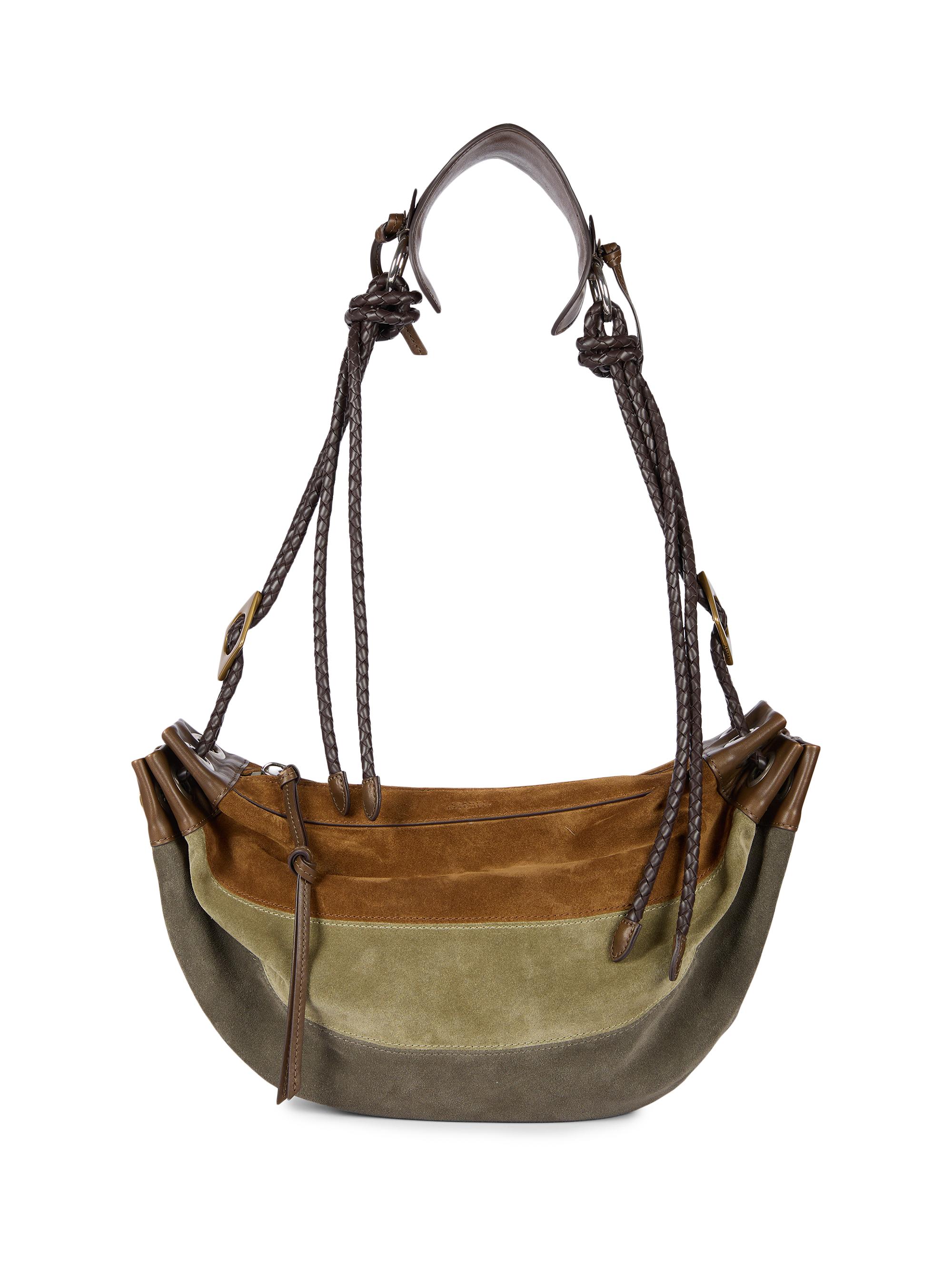 Isabel Marant Women's  Maia Suede Shoulder Bag - Multicolor Khaki