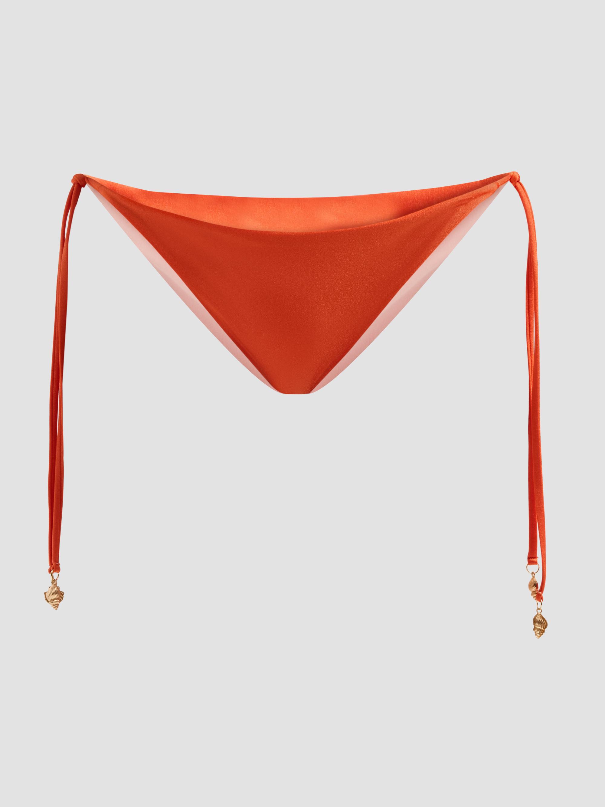 Verandah Women's Ammama Reversible String Bikini Bottoms - Vermillion And Blush | Thumbnail 5