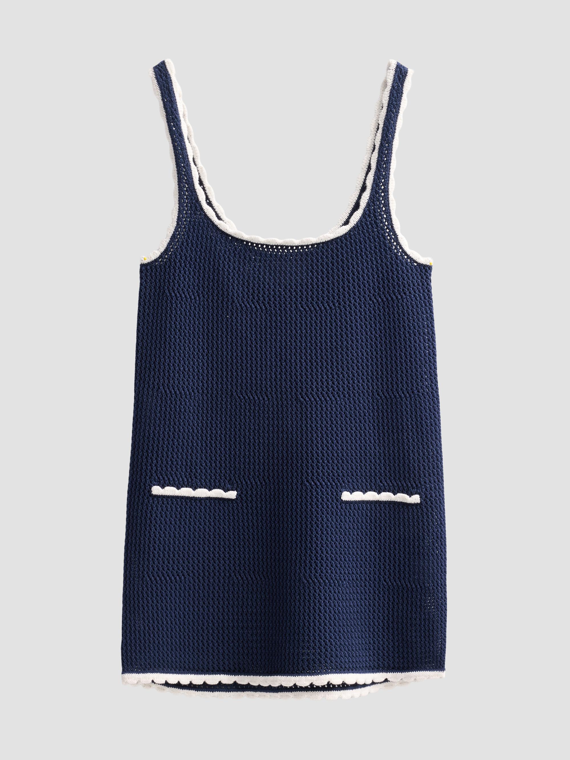 SEROYA Women's Brianna Two-Tone Knit Mini Dress - Navy Eggshell | Thumbnail 6