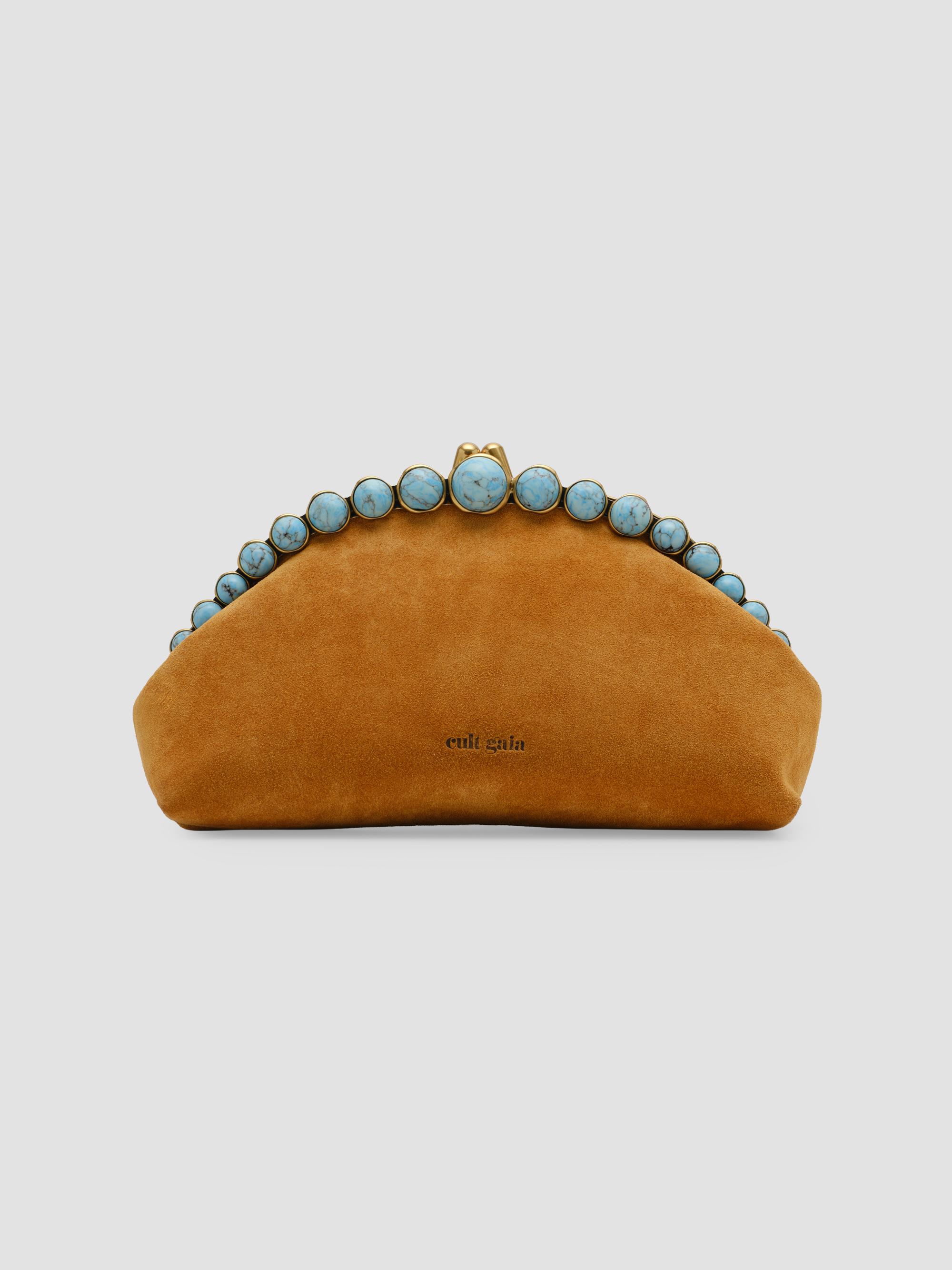 Cult Gaia Una Bead-Trim Suede Clutch | Saks Fifth Avenue