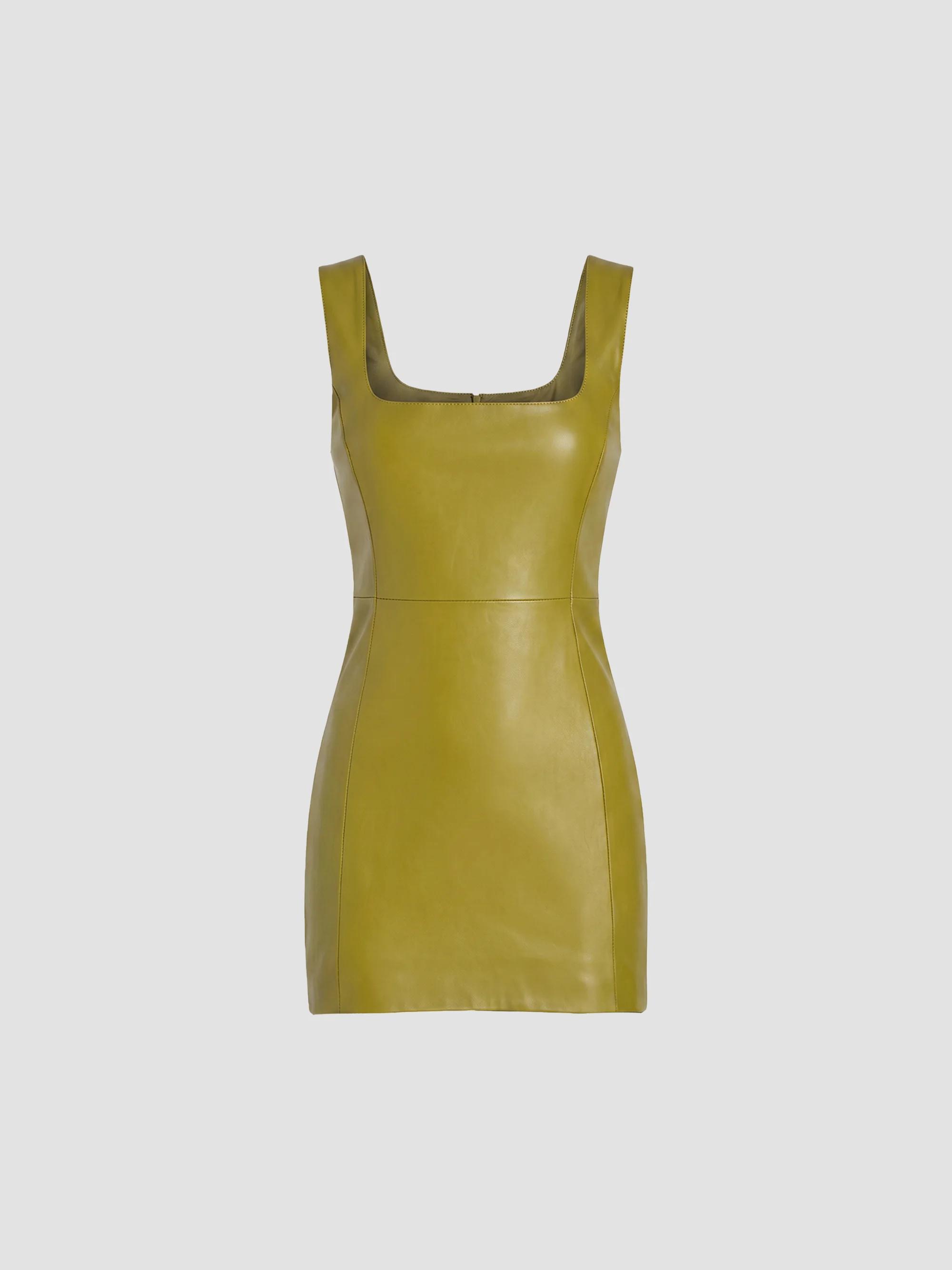 leather cocktail dresses Women's Designer Mirella crew neckline leather dress Size:12-18 months US kids' numeric Adriana Chechik dresses as Womens dresses