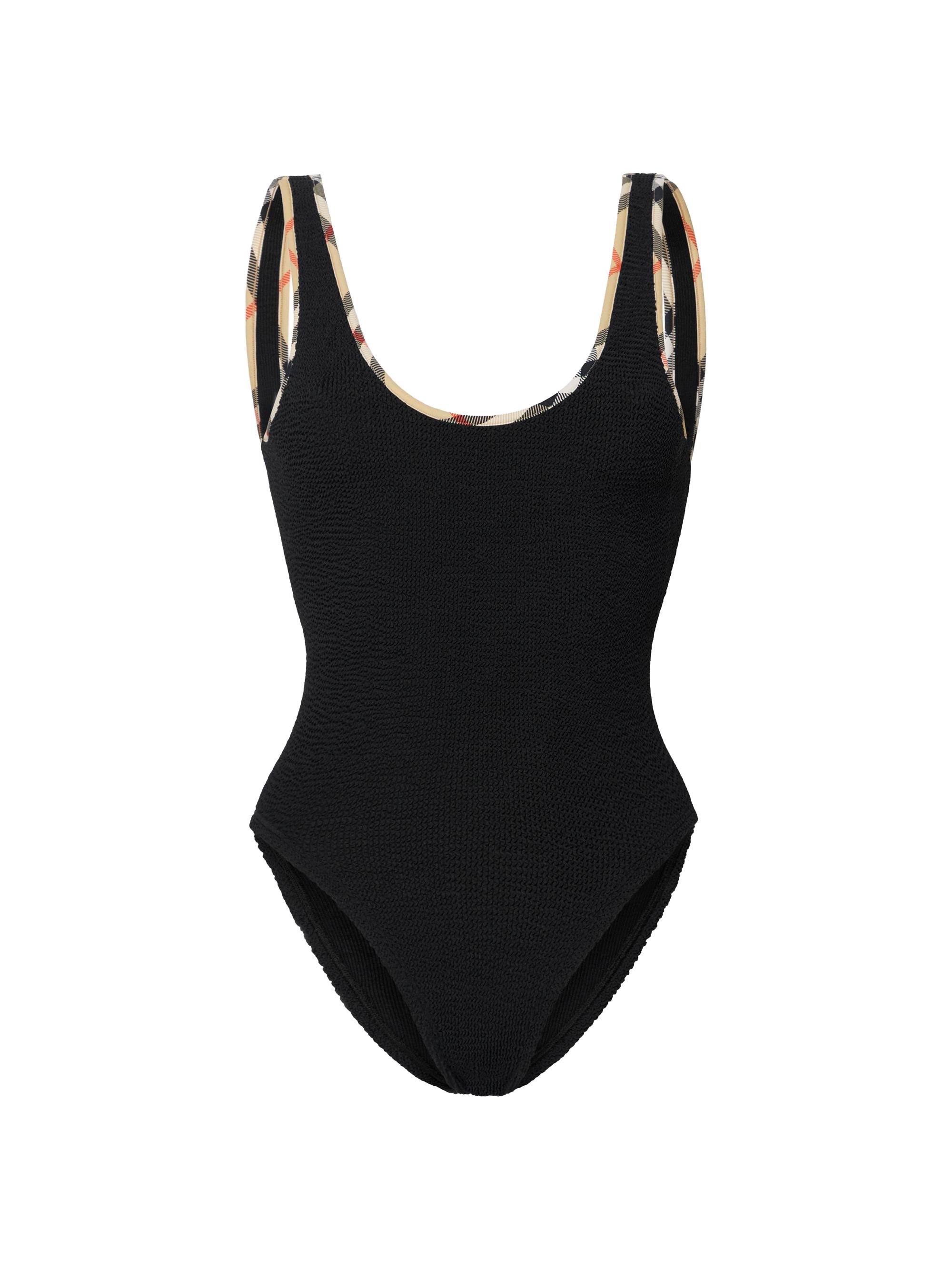 R*️様 Burberry ワンピース　80cm12m Burberry Burberry x Hunza G Faye Check Trim One-Piece Swimsuit