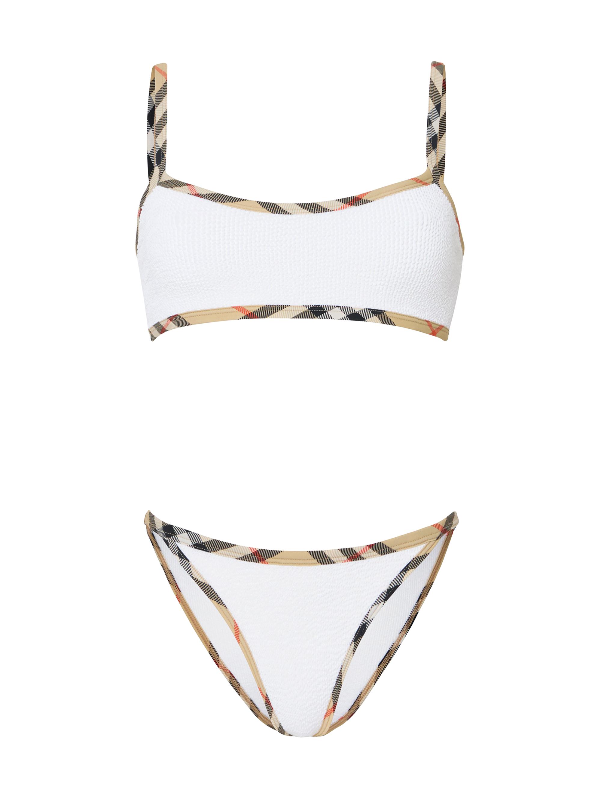 Burberry Burberry x Hunza G Tyler Check Trim Bikini | Saks Fifth