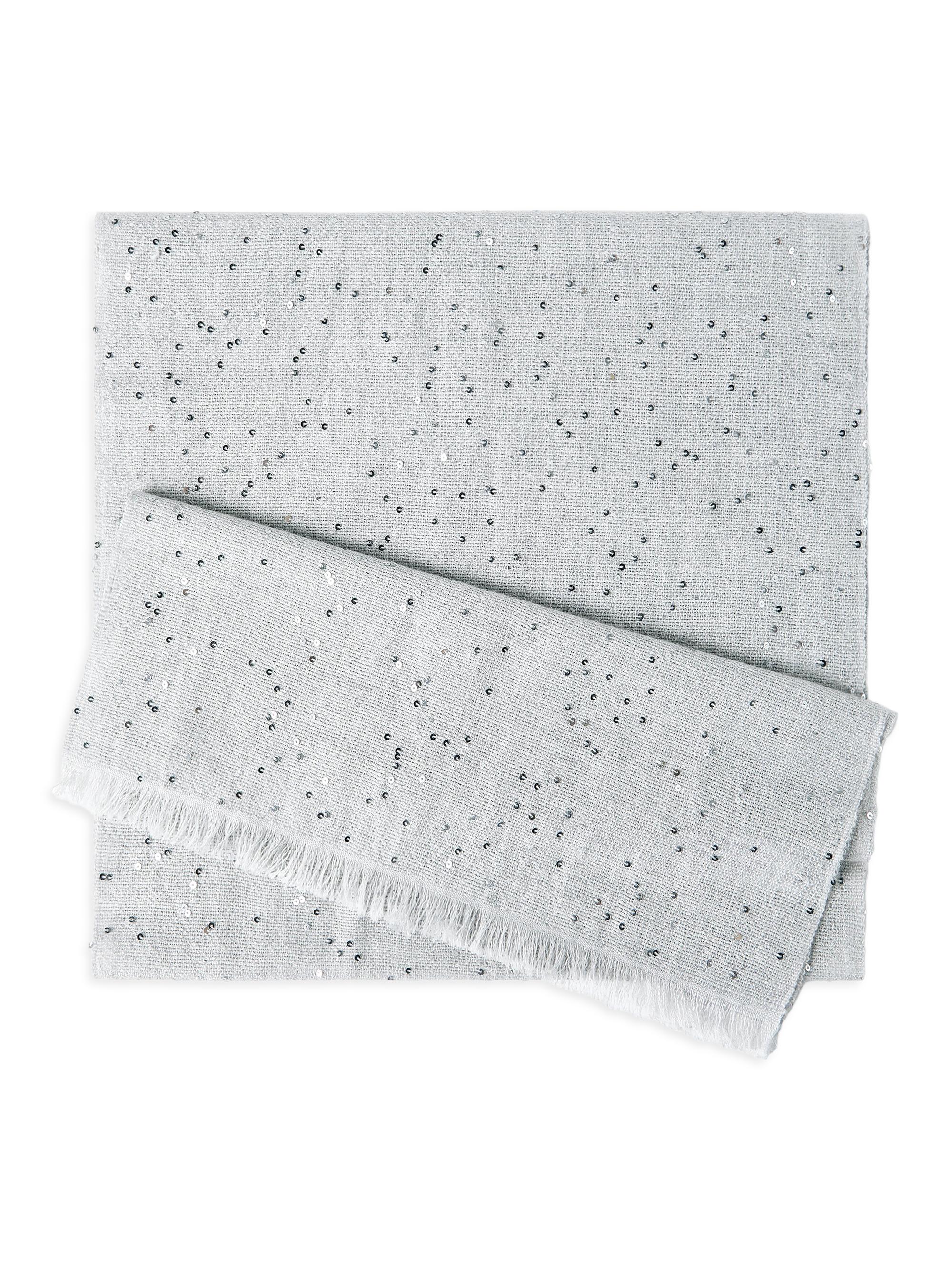 Brunello Cucinelli Women's Cashmere and Silk Diamond Yarn Scarf - Fog