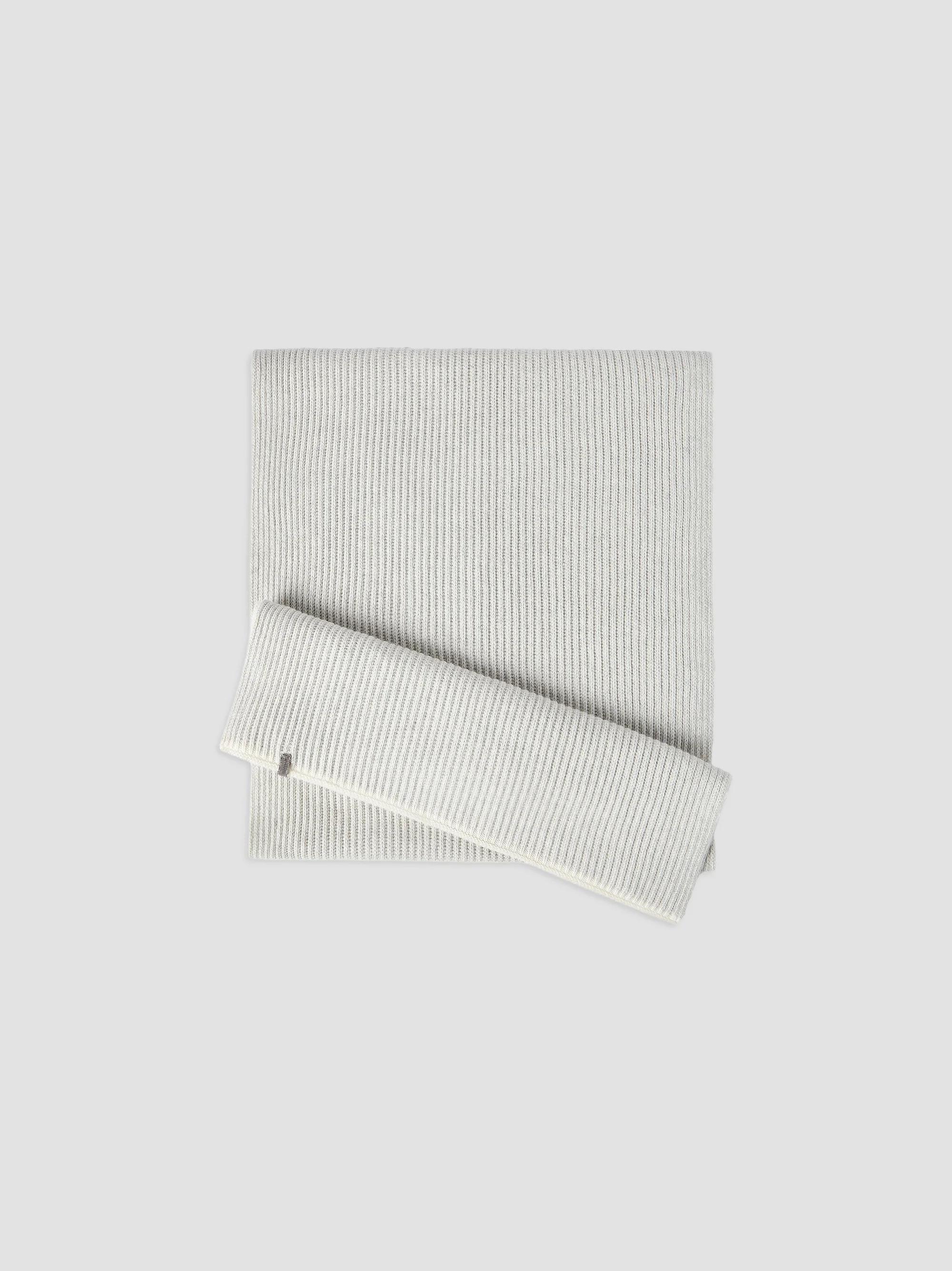 Brunello Cucinelli Cashmere English Rib Knit Scarf with Monili | Saks ...