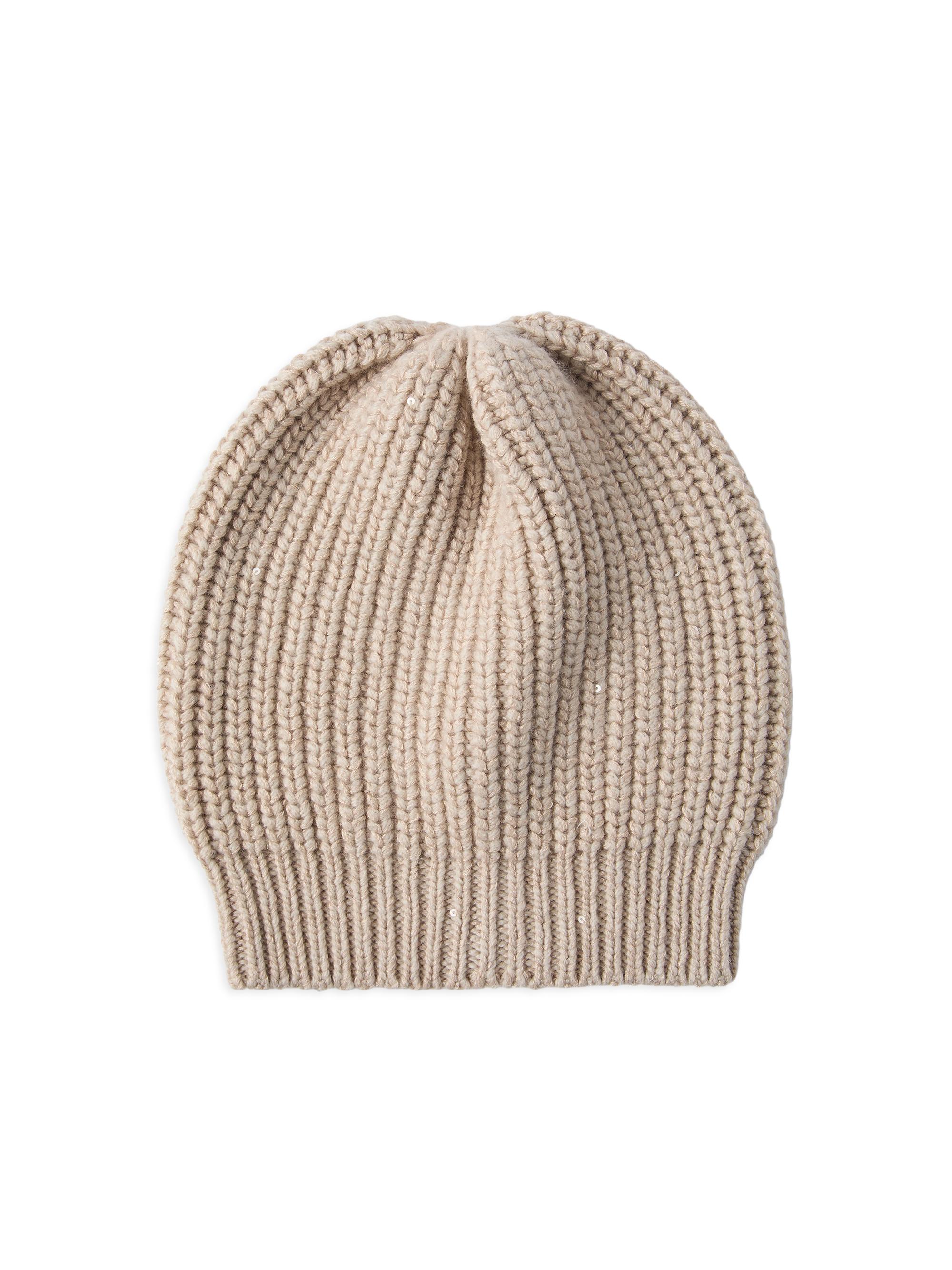 Brunello Cucinelli Women's Cashmere and Silk Diamond Yarn Knit Beanie - Beige