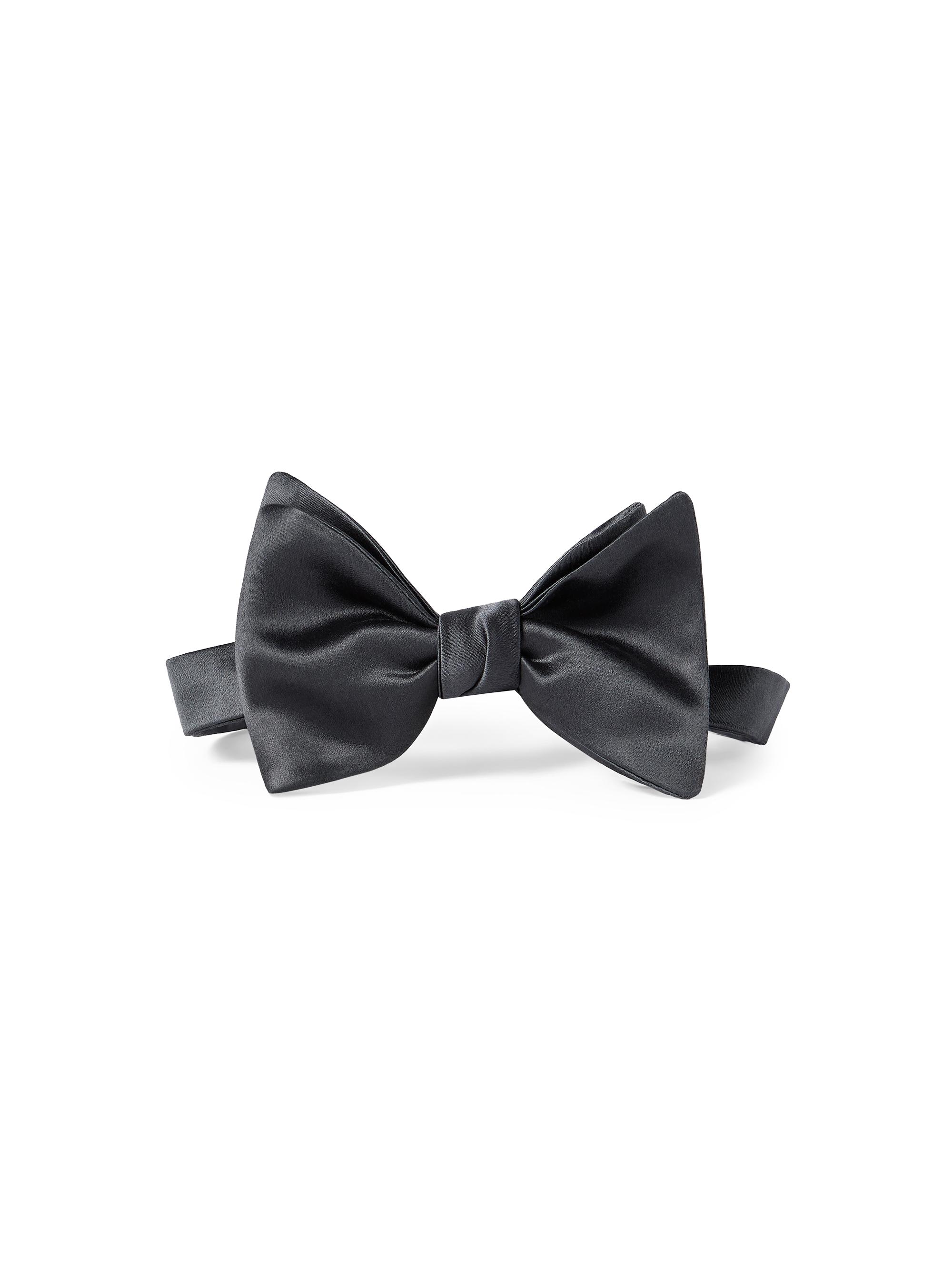 Brunello Cucinelli Men's Cotton and Silk Satin Bow Tie - Anthracite