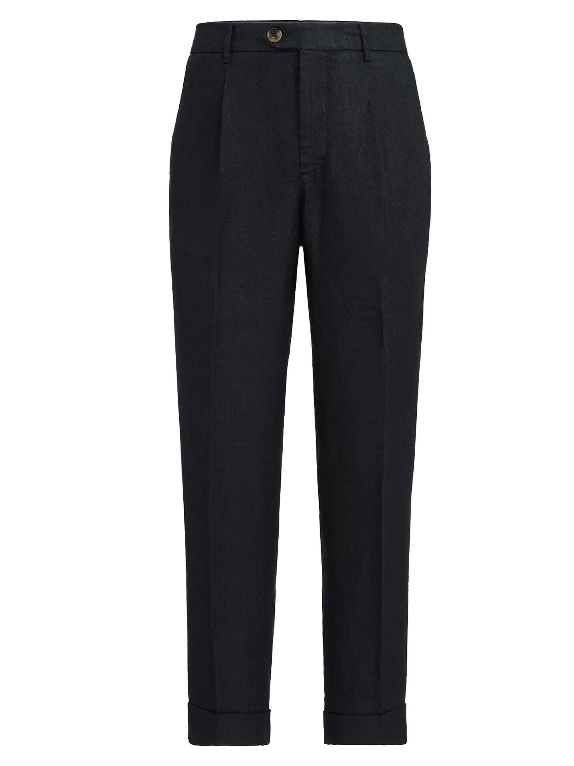 Brunello Cucinelli Virgin Wool Leisure Fit Trousers with Double