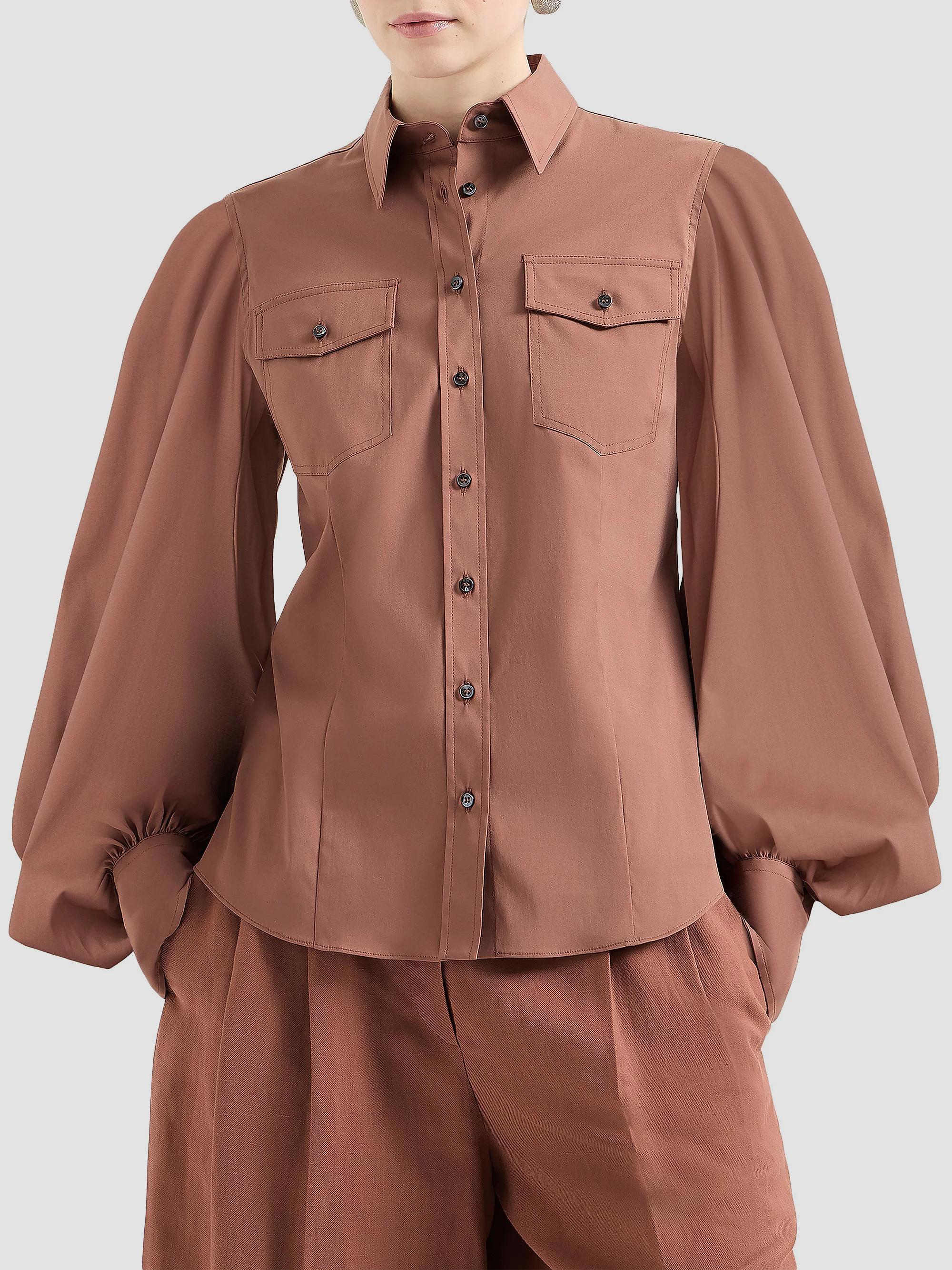Brunello Cucinelli Stretch Cotton Poplin Shirt with Monili | Saks
