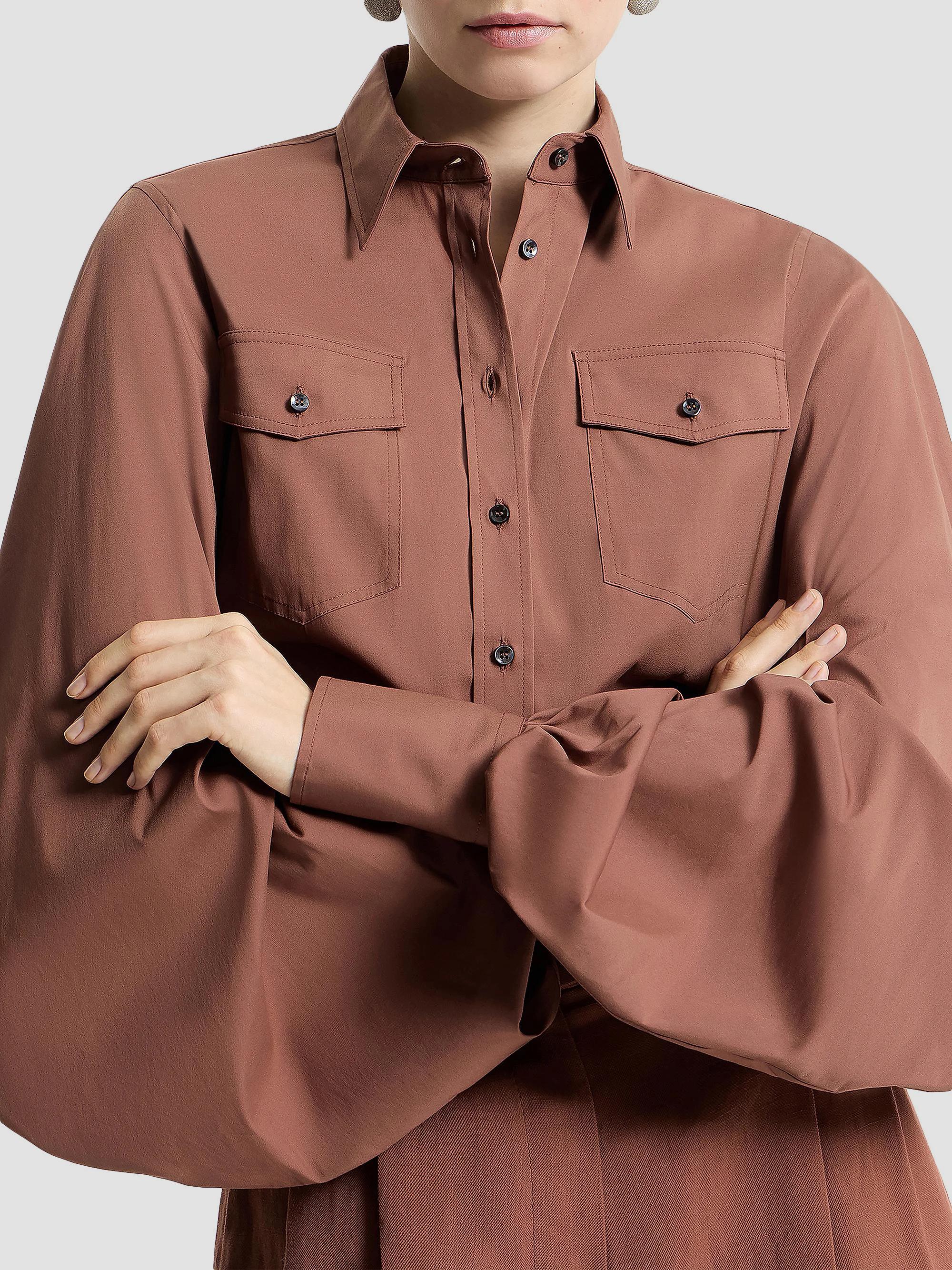 Brunello Cucinelli Stretch Cotton Poplin Shirt with Monili | Saks