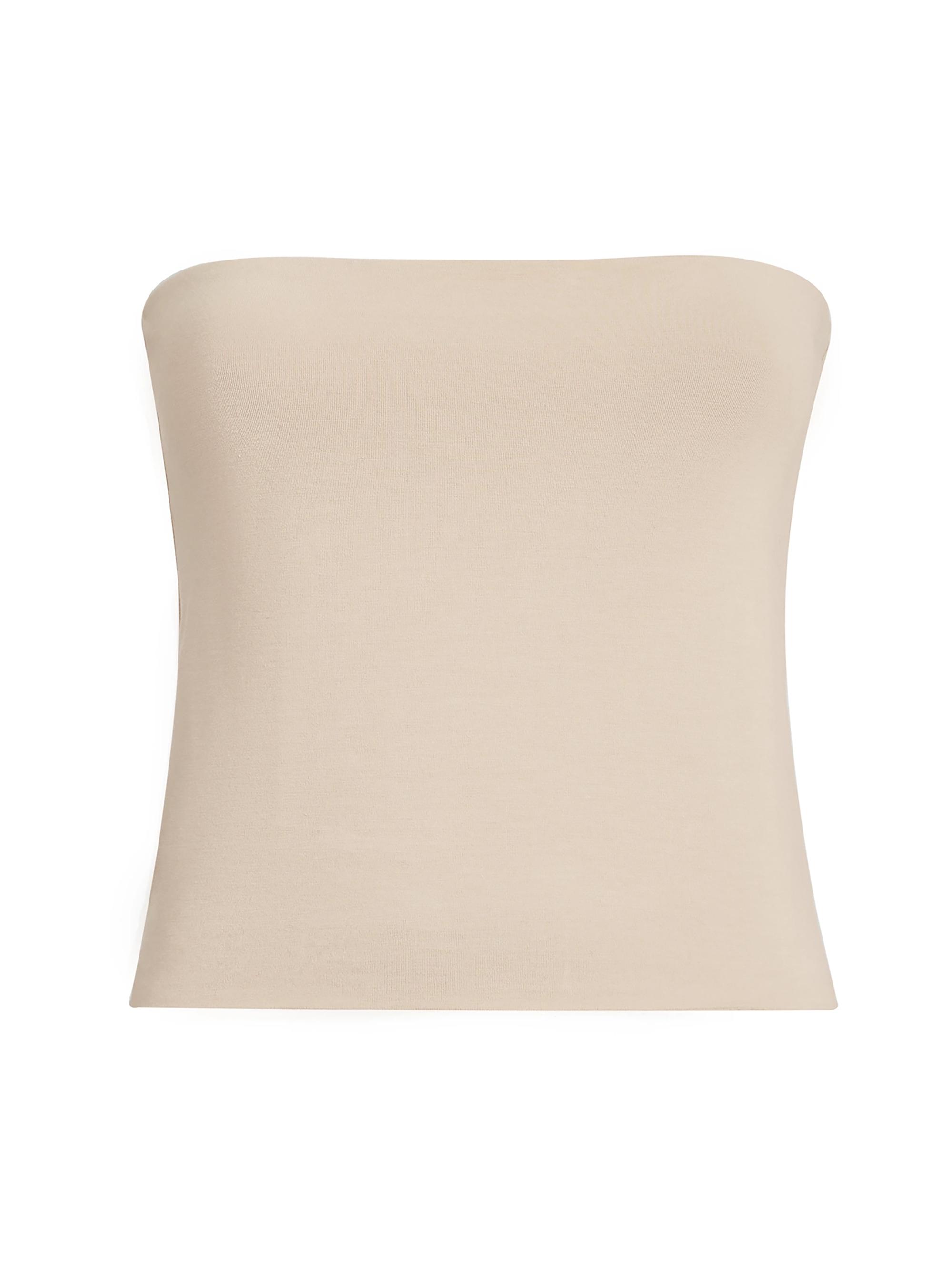 Brunello Cucinelli Women's Stretch Cotton Jersey Bandeau Top - Beige