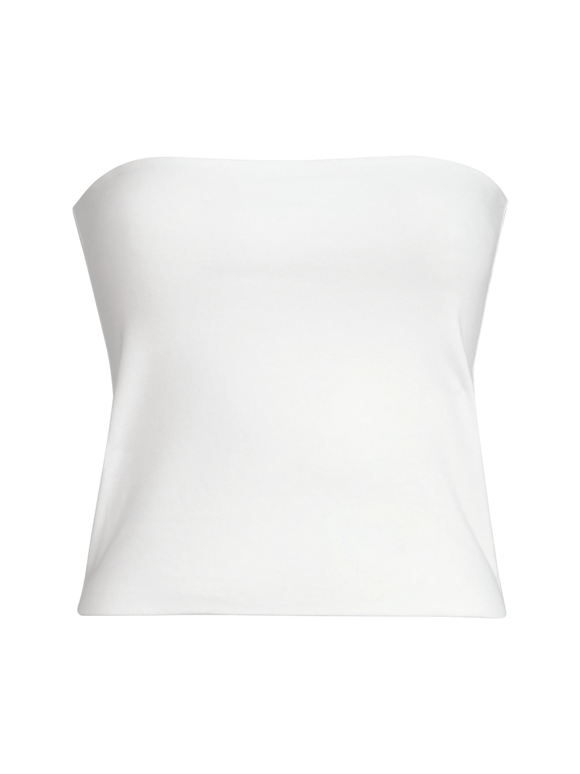 Brunello Cucinelli Women's Stretch Cotton Jersey Bandeau Top - White | Thumbnail 7