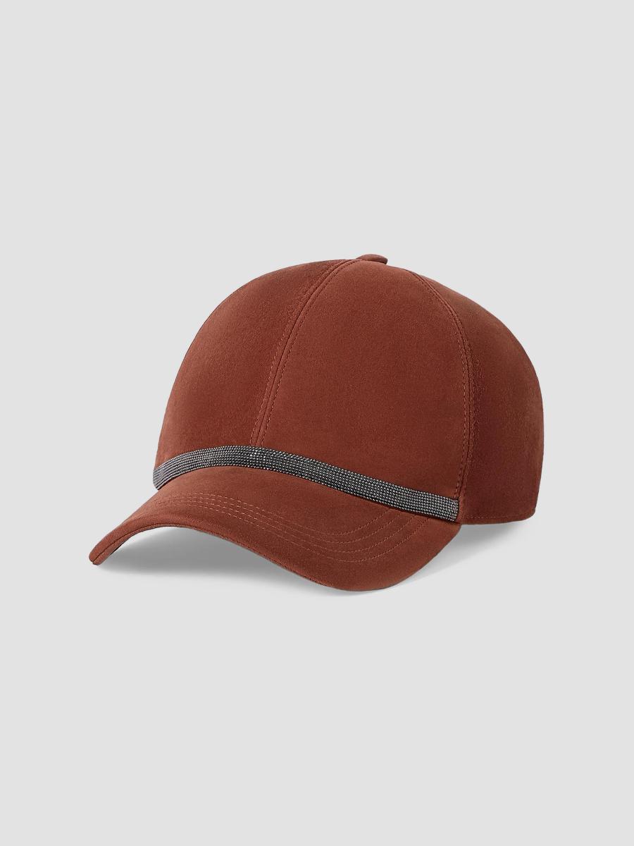 Brunello Cucinelli Suede Baseball Cap with Shiny Band | Saks Fifth Avenue