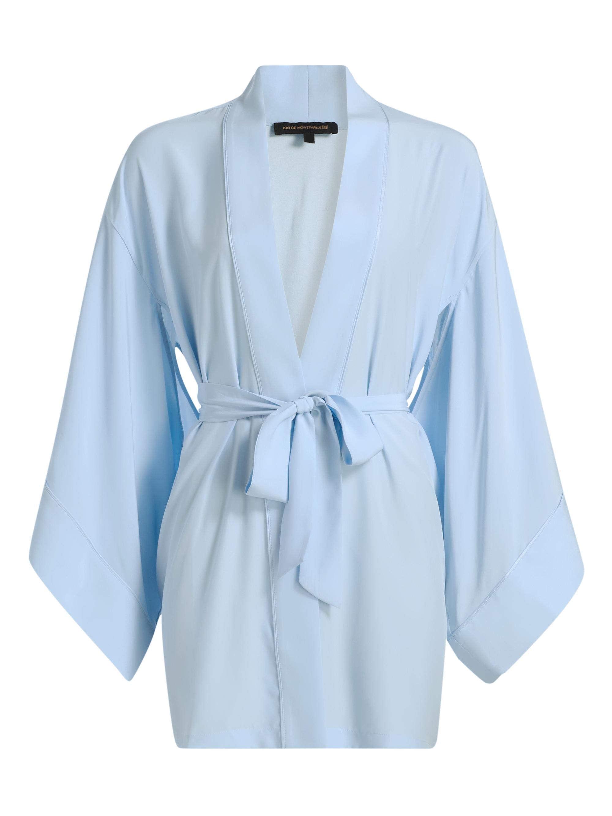 Kiki de Montparnasse Women's Les Partenaires Muse Silk Kimono-Inspired Robe - Glace