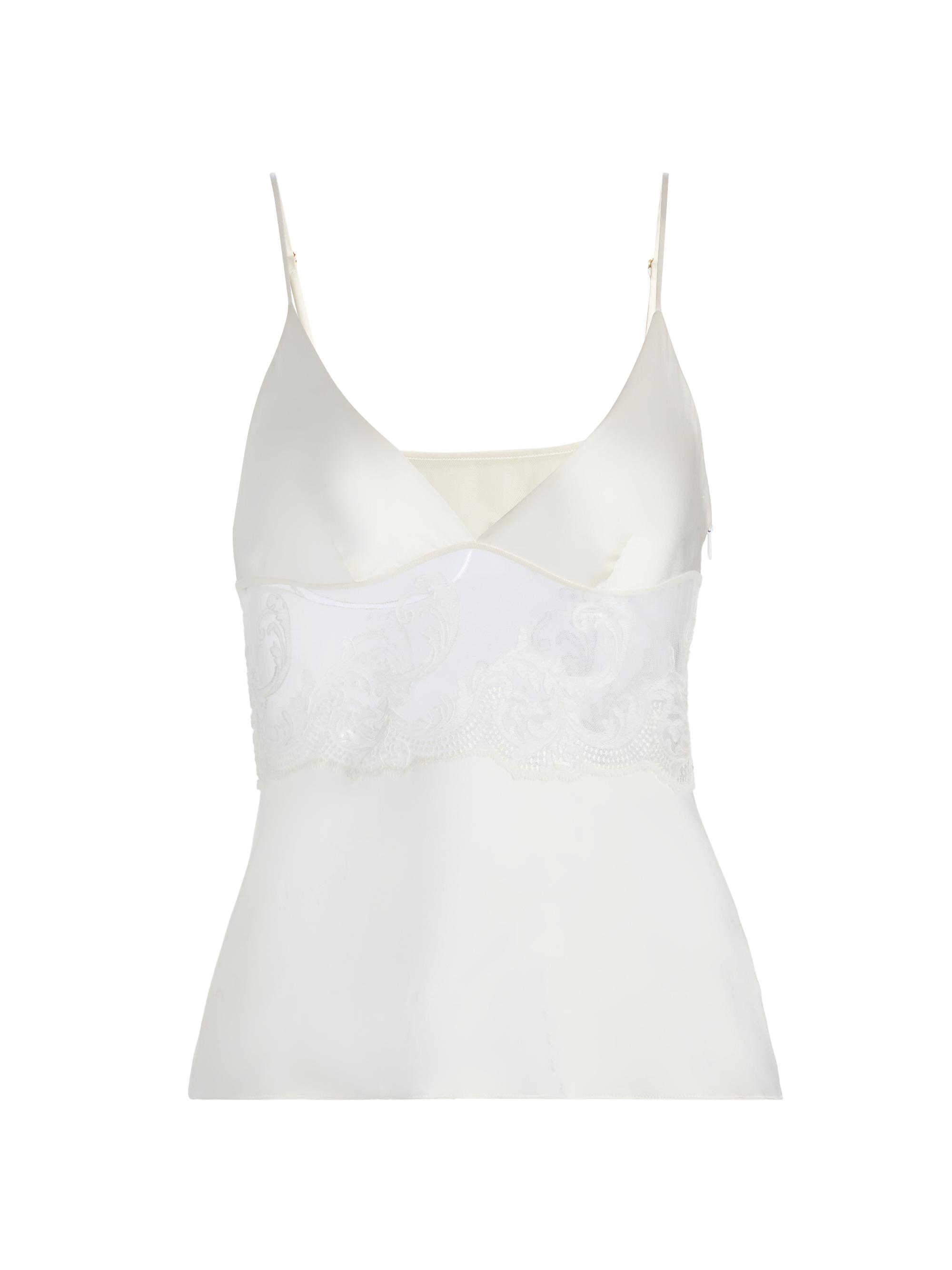 Kiki de Montparnasse Women's Voltaire Lace-Embellished Silk Cami -