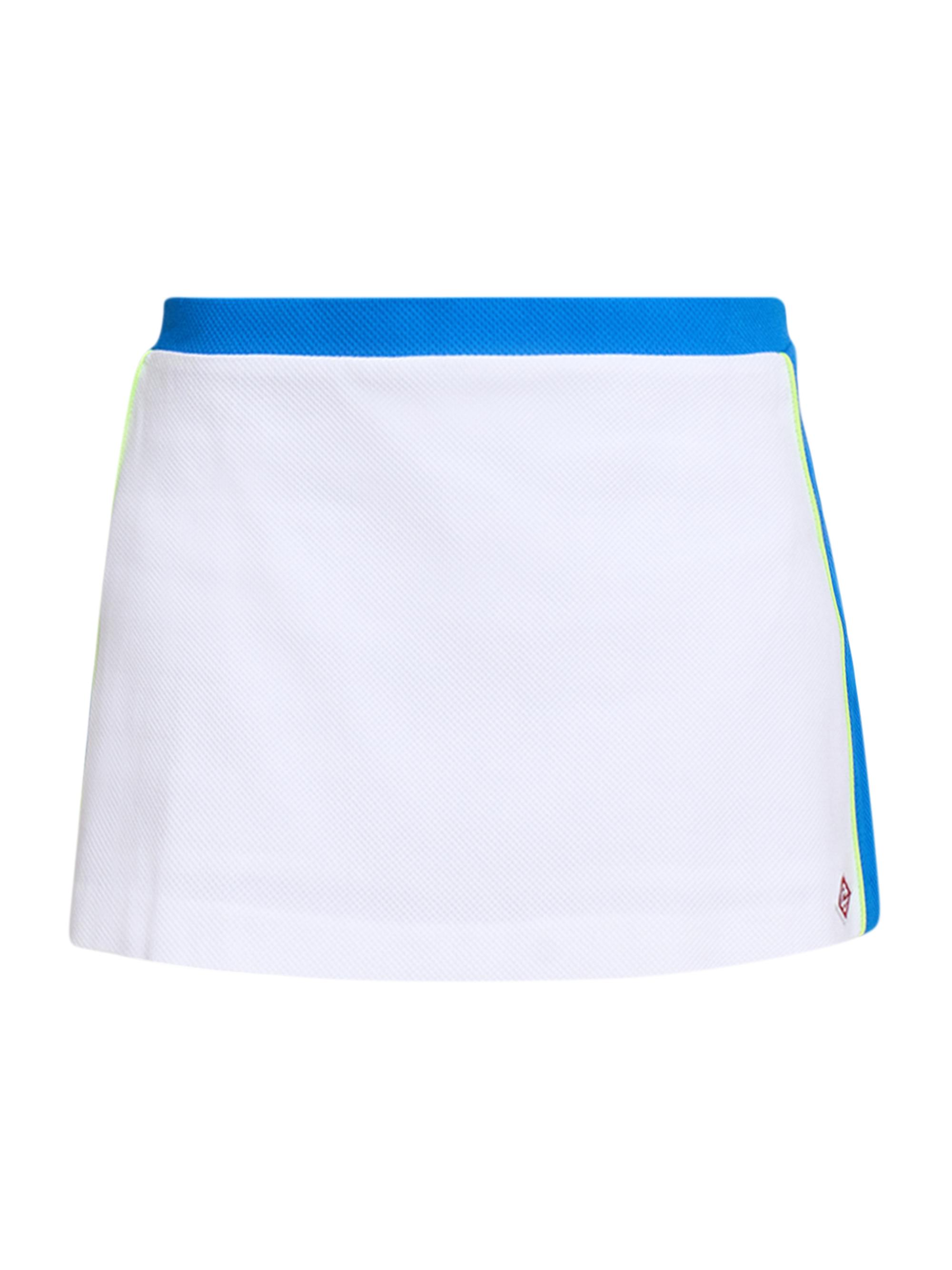 Casablanca Women's Piqué Cotton-Blend Miniskirt - White And Blue