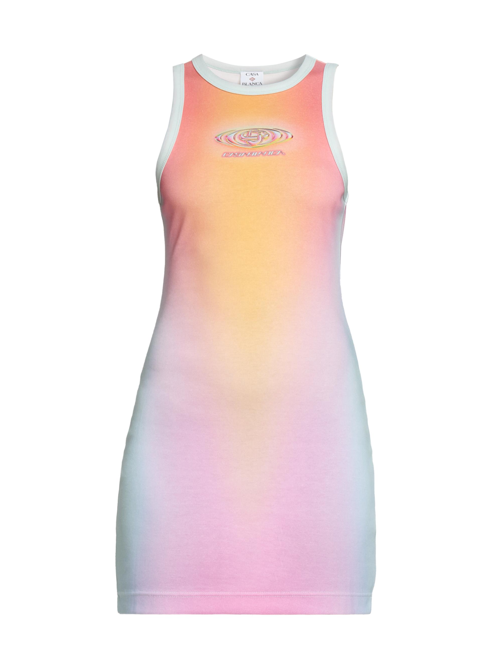 Casablanca Women's Dégradé Print Logo Tank Minidress - Glass Gradient