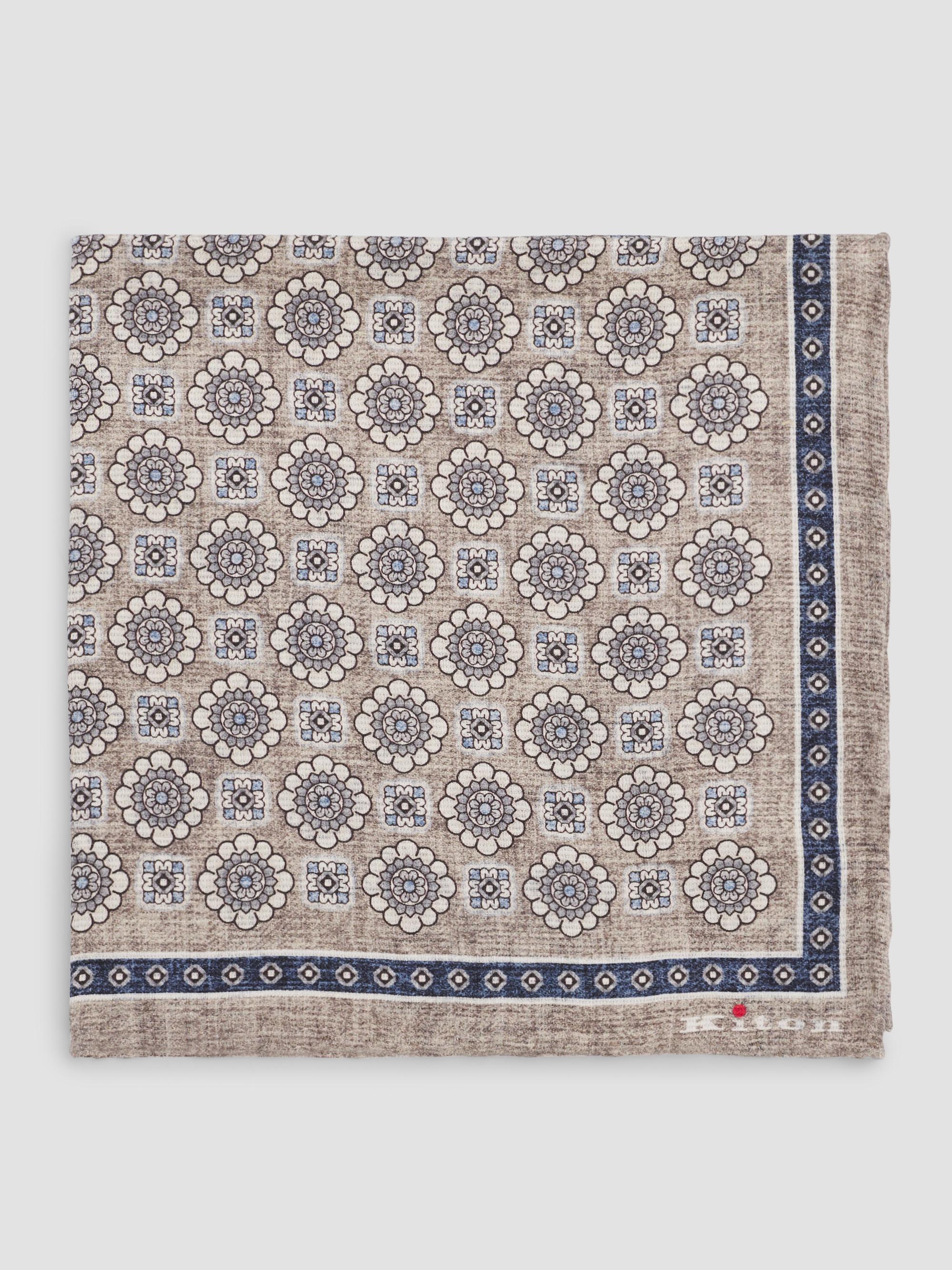 Kiton Men's Silk Pocket Square - Light Brown | Thumbnail 3