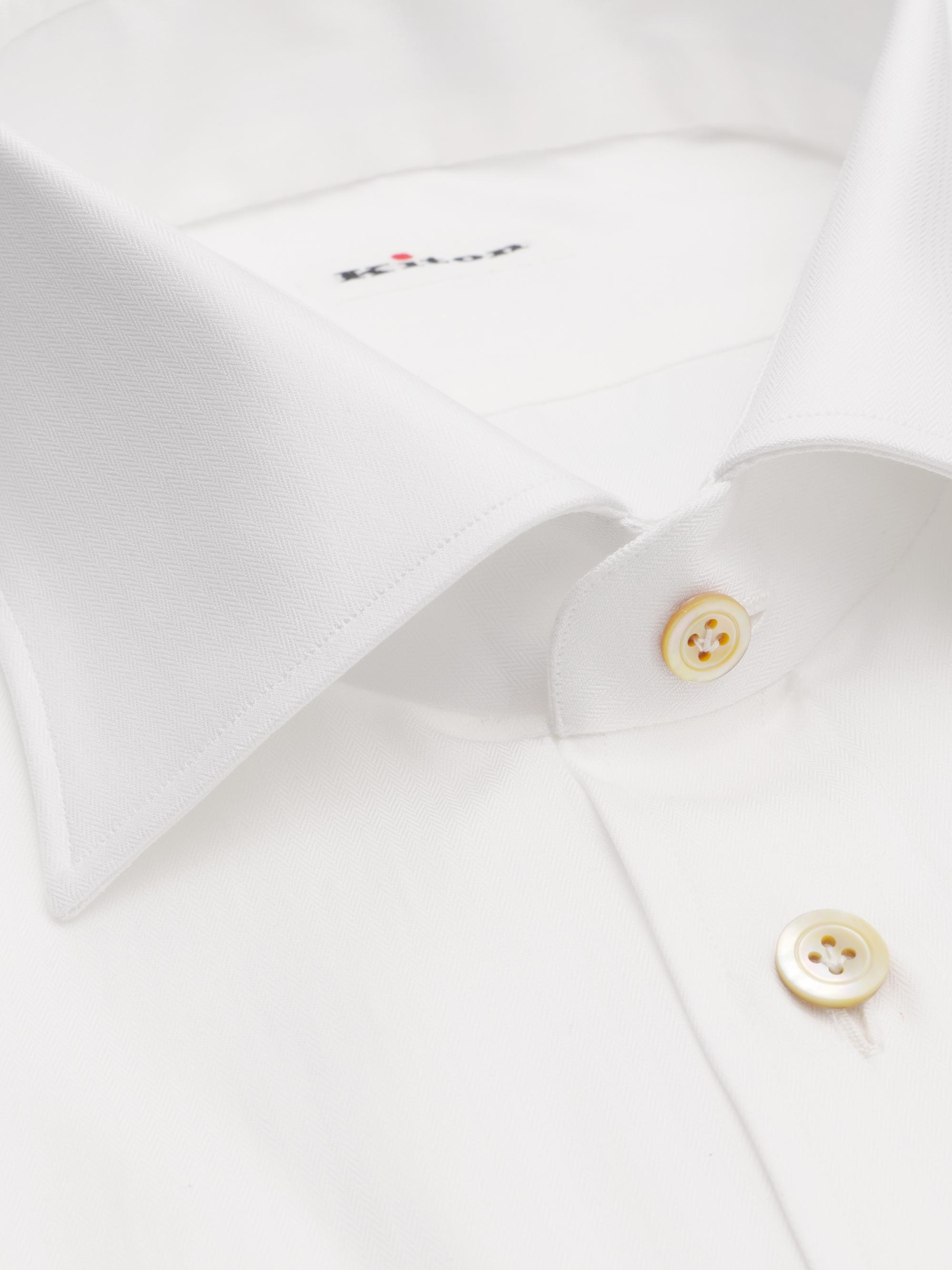 Kiton Men's Cotton Classic-Fit Dress Shirt - White | Thumbnail 2