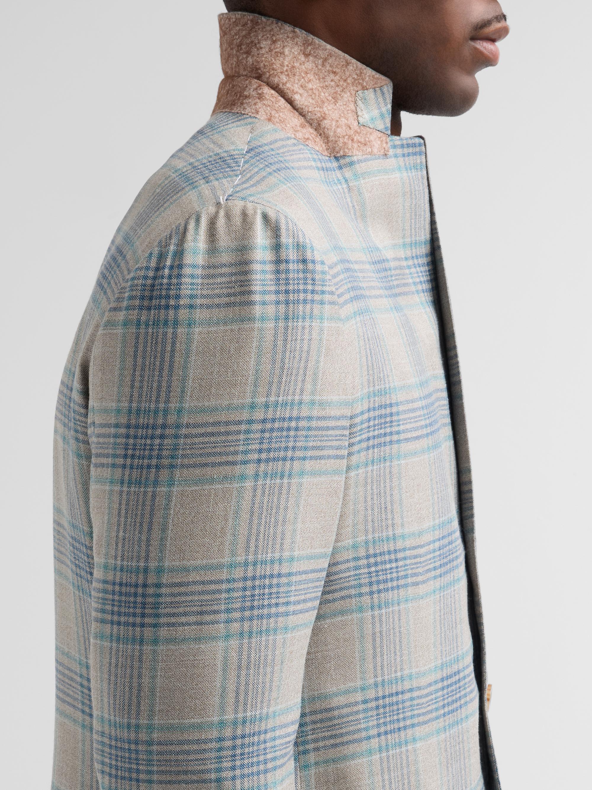 Kiton Men's Cashmere Plaid Two-Button Sport Coat - Medium Grey | Thumbnail 7